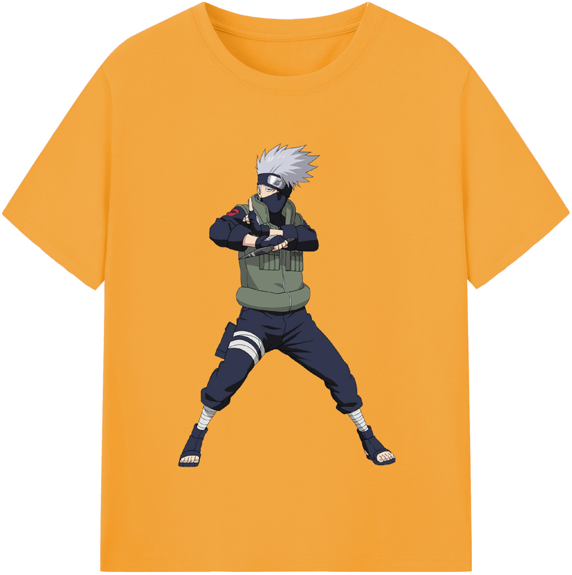 （画像用） NARUTO -ナルト- はたけ カカシ Hatake Kakashi 綿100％半袖Tシャツ（フロントプリント）