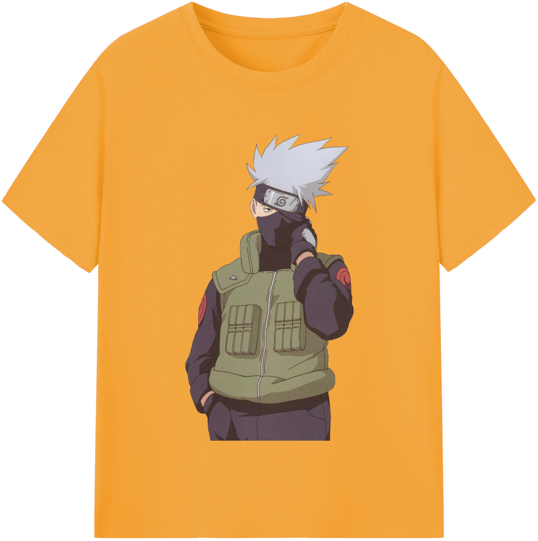 （画像用） NARUTO -ナルト- はたけ カカシ Hatake Kakashi 綿100％半袖Tシャツ（フロントプリント）