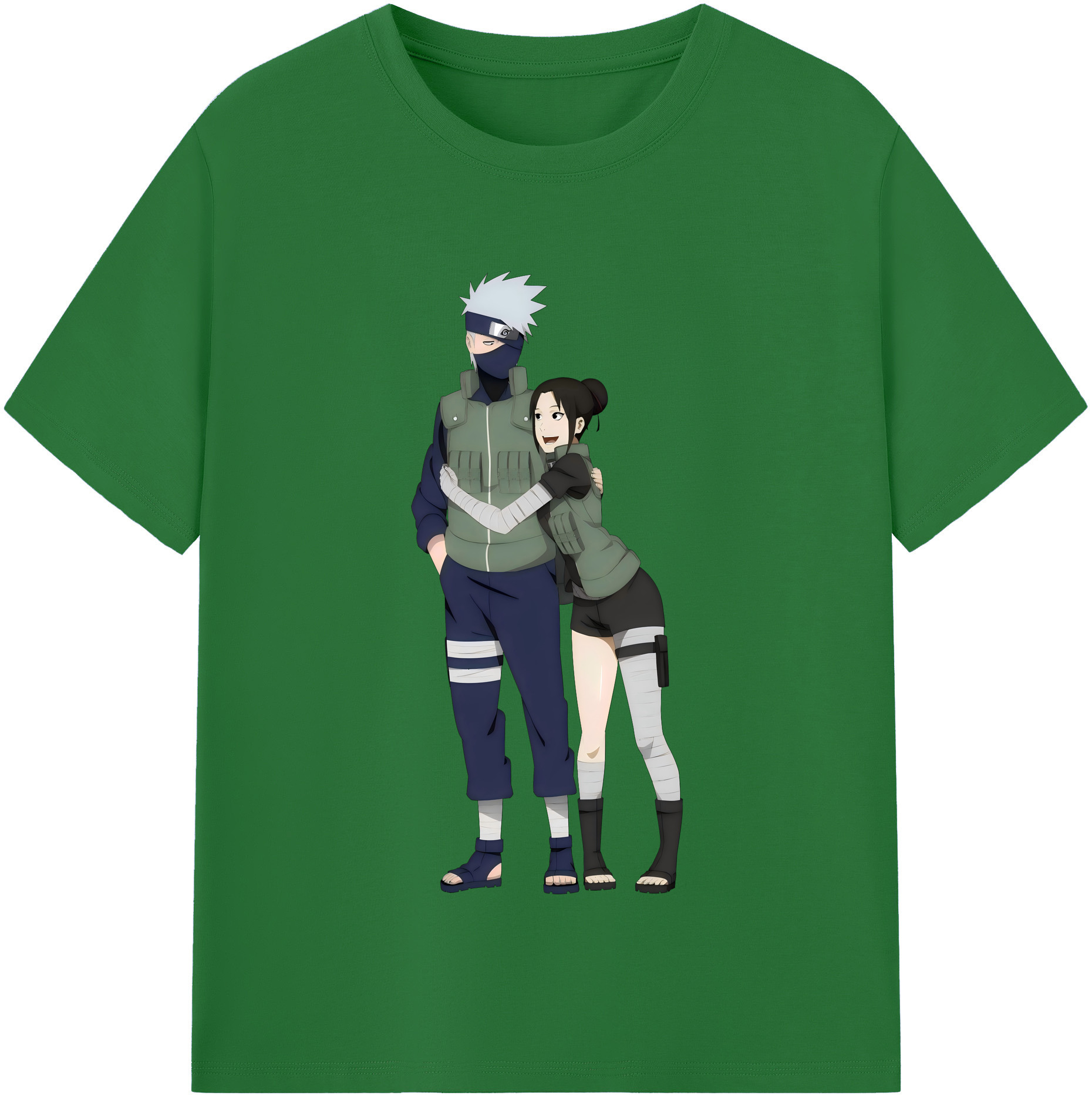 （画像用） NARUTO -ナルト- はたけ カカシ Hatake Kakashi 綿100％半袖Tシャツ（フロントプリント）