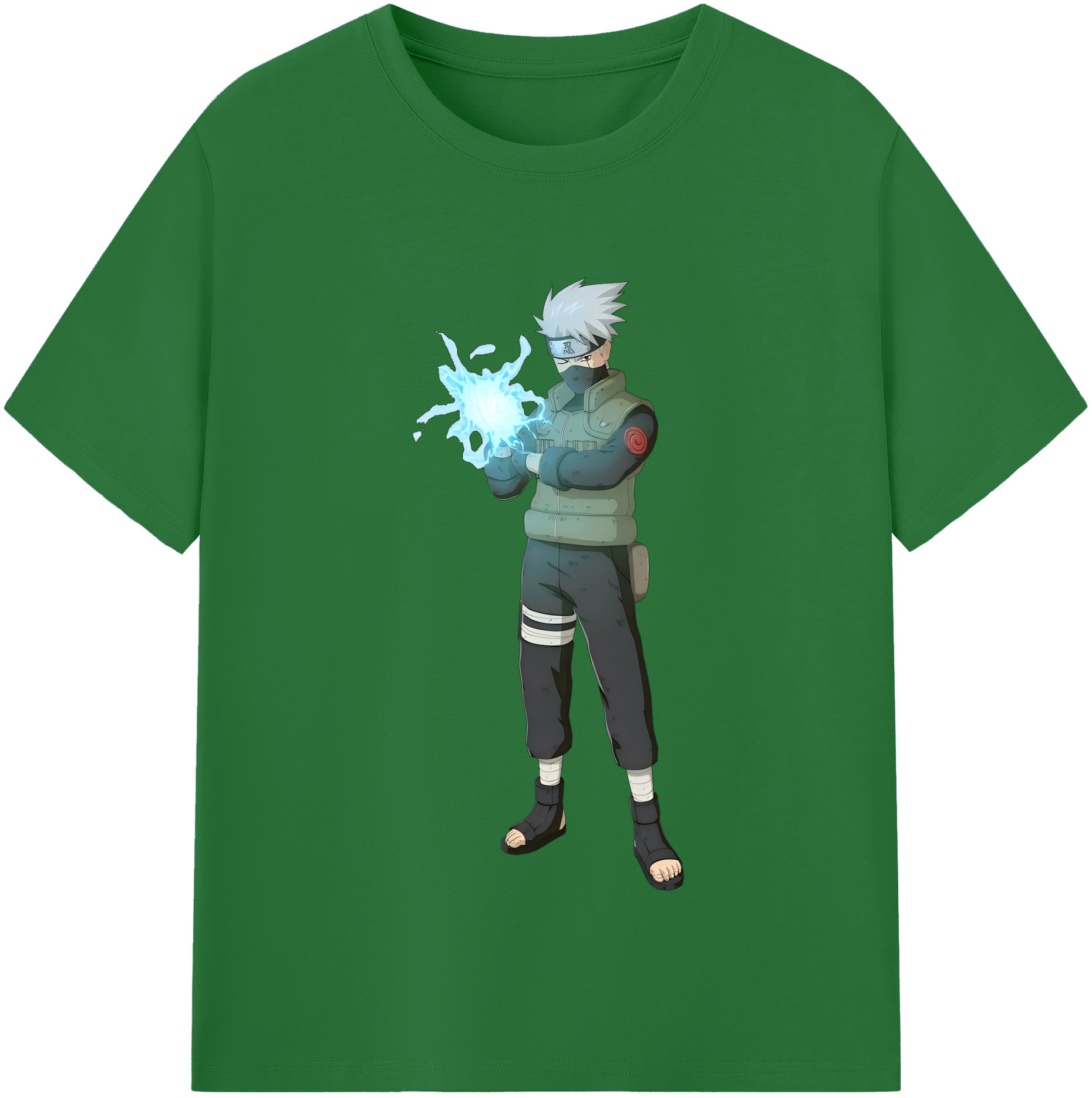 （画像用） NARUTO -ナルト- はたけ カカシ Hatake Kakashi 綿100％半袖Tシャツ（フロントプリント）