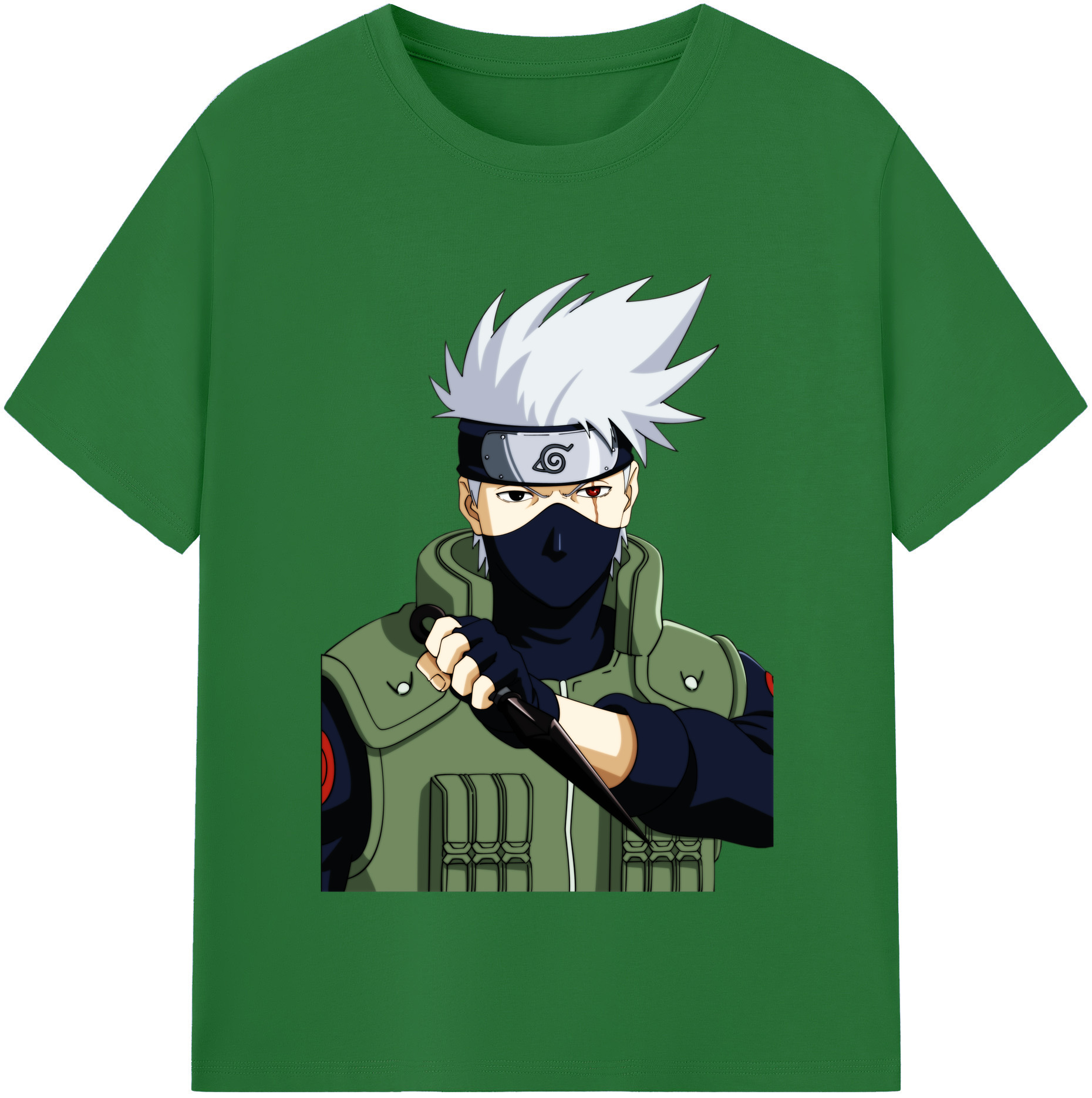 （画像用） NARUTO -ナルト- はたけ カカシ Hatake Kakashi 綿100％半袖Tシャツ（フロントプリント）