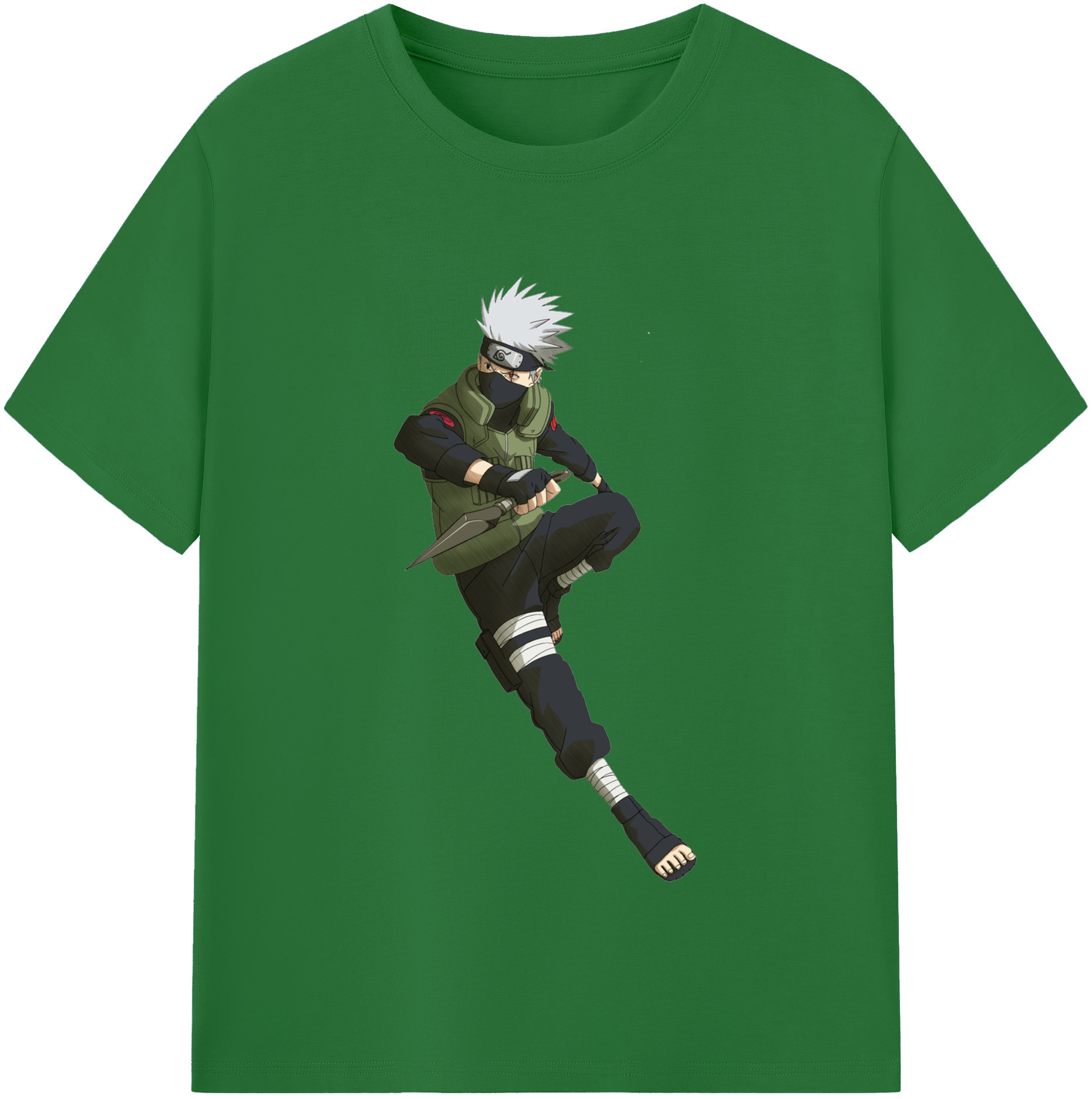 （画像用） NARUTO -ナルト- はたけ カカシ Hatake Kakashi 綿100％半袖Tシャツ（フロントプリント）