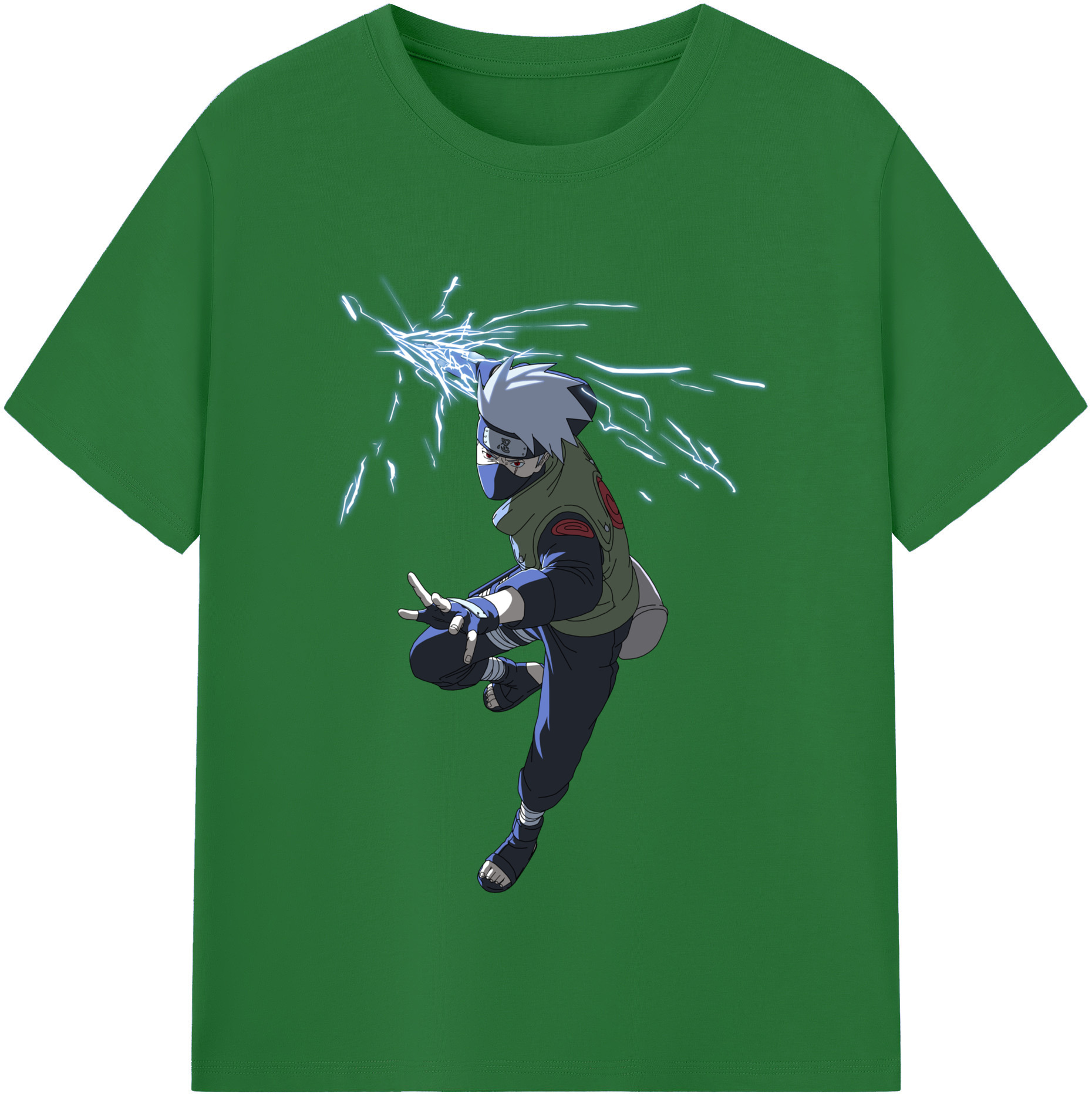 （画像用） NARUTO -ナルト- はたけ カカシ Hatake Kakashi 綿100％半袖Tシャツ（フロントプリント）