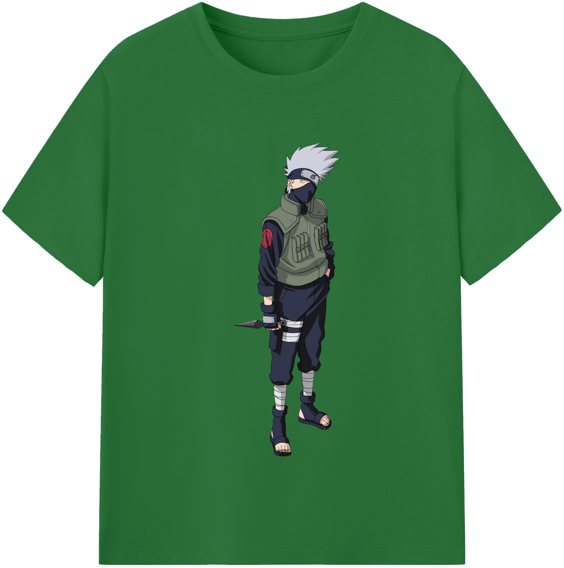 （画像用） NARUTO -ナルト- はたけ カカシ Hatake Kakashi 綿100％半袖Tシャツ（フロントプリント）