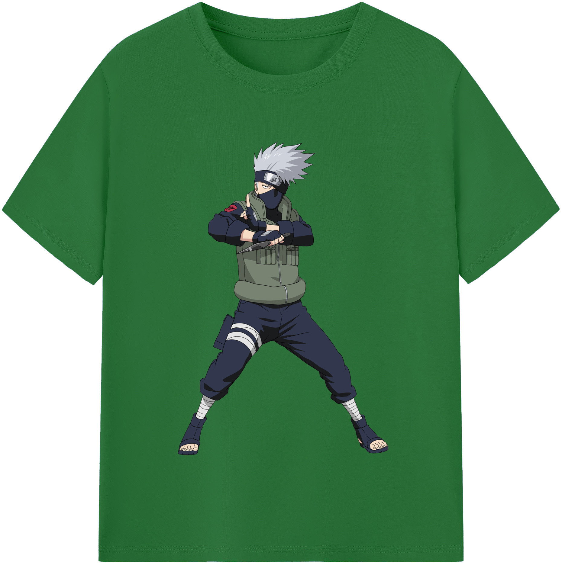 NARUTO -ナルト- はたけ カカシ Hatake Kakashi 綿100％半袖Tシャツ（フロントプリント）