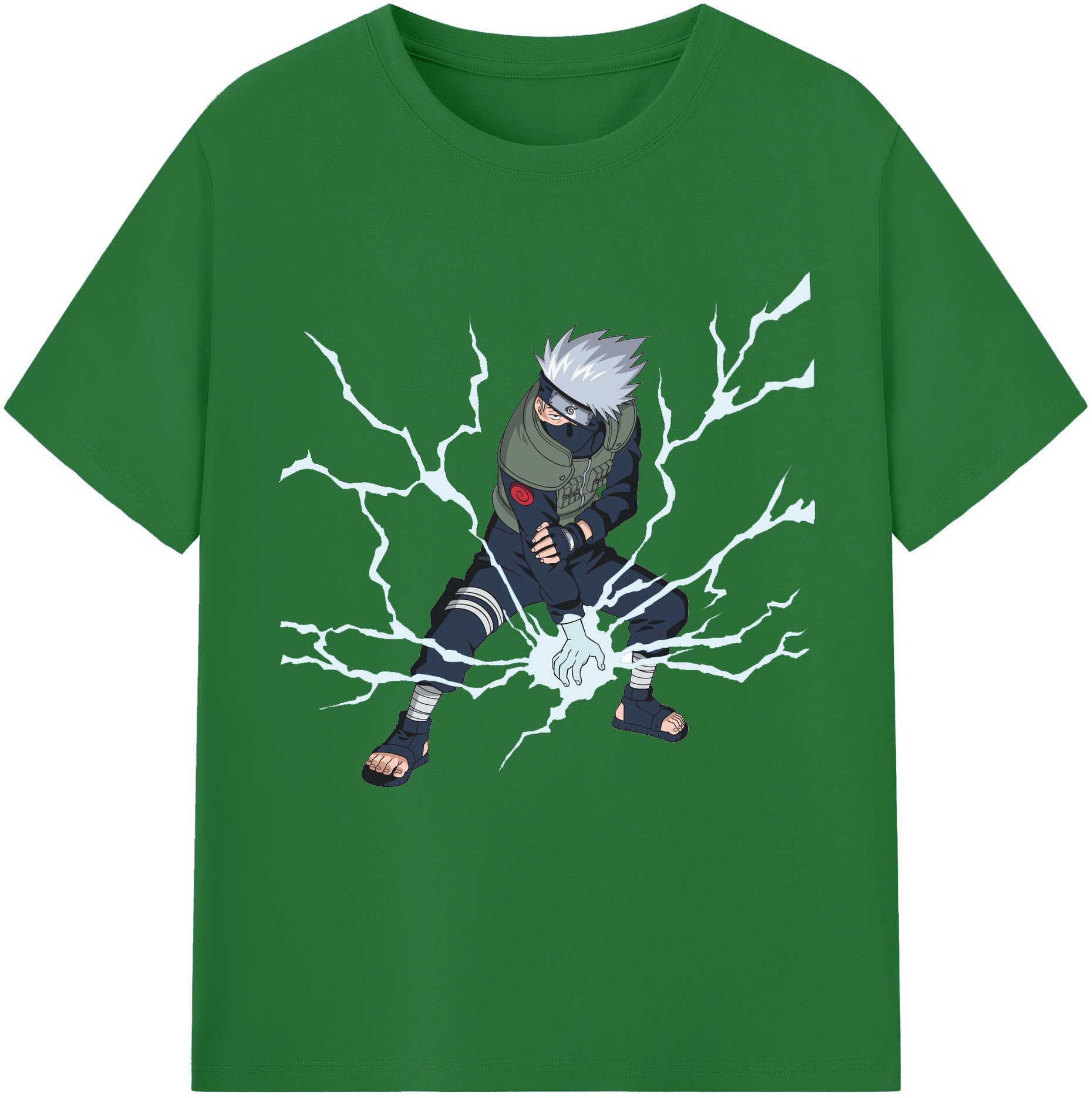 NARUTO -ナルト- はたけ カカシ Hatake Kakashi 綿100％半袖Tシャツ（フロントプリント）