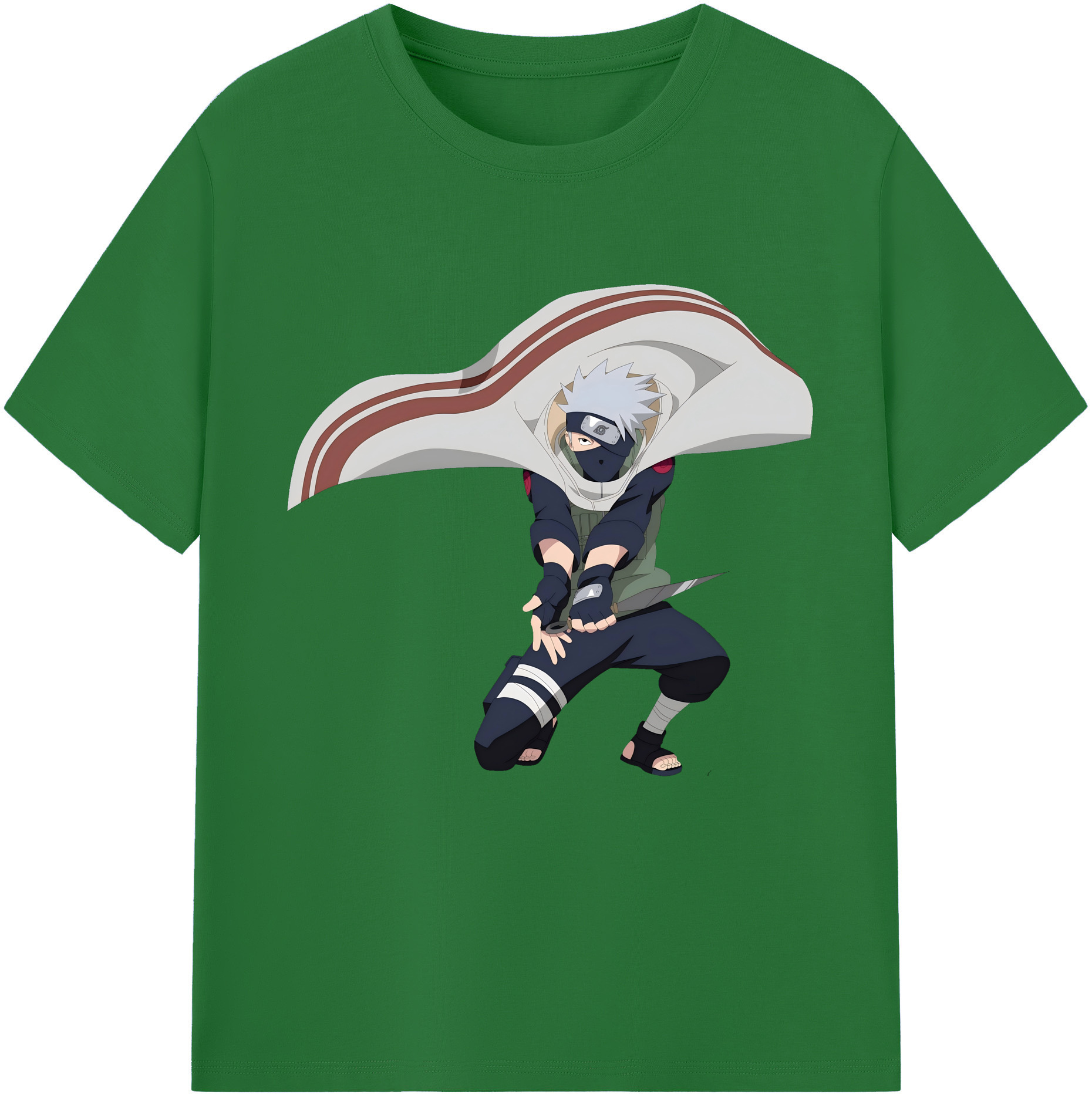 NARUTO -ナルト- はたけ カカシ Hatake Kakashi 綿100％半袖Tシャツ（フロントプリント）