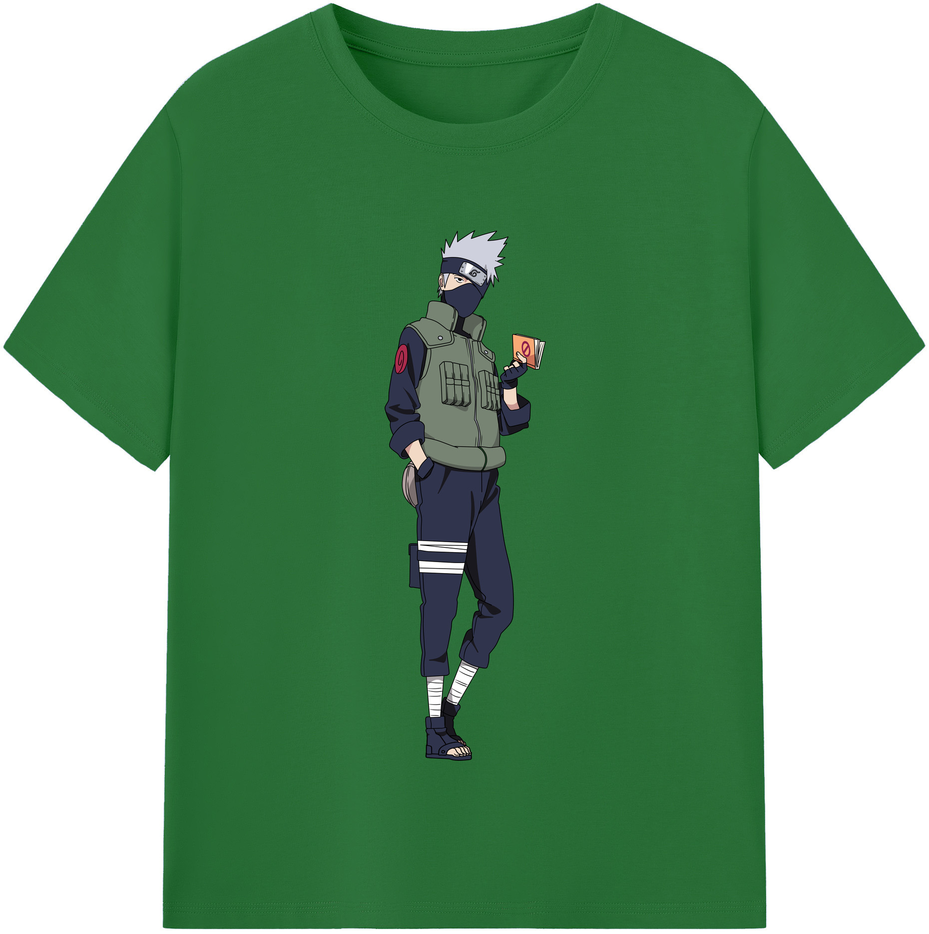 （画像用） NARUTO -ナルト- はたけ カカシ Hatake Kakashi 綿100％半袖Tシャツ（フロントプリント）