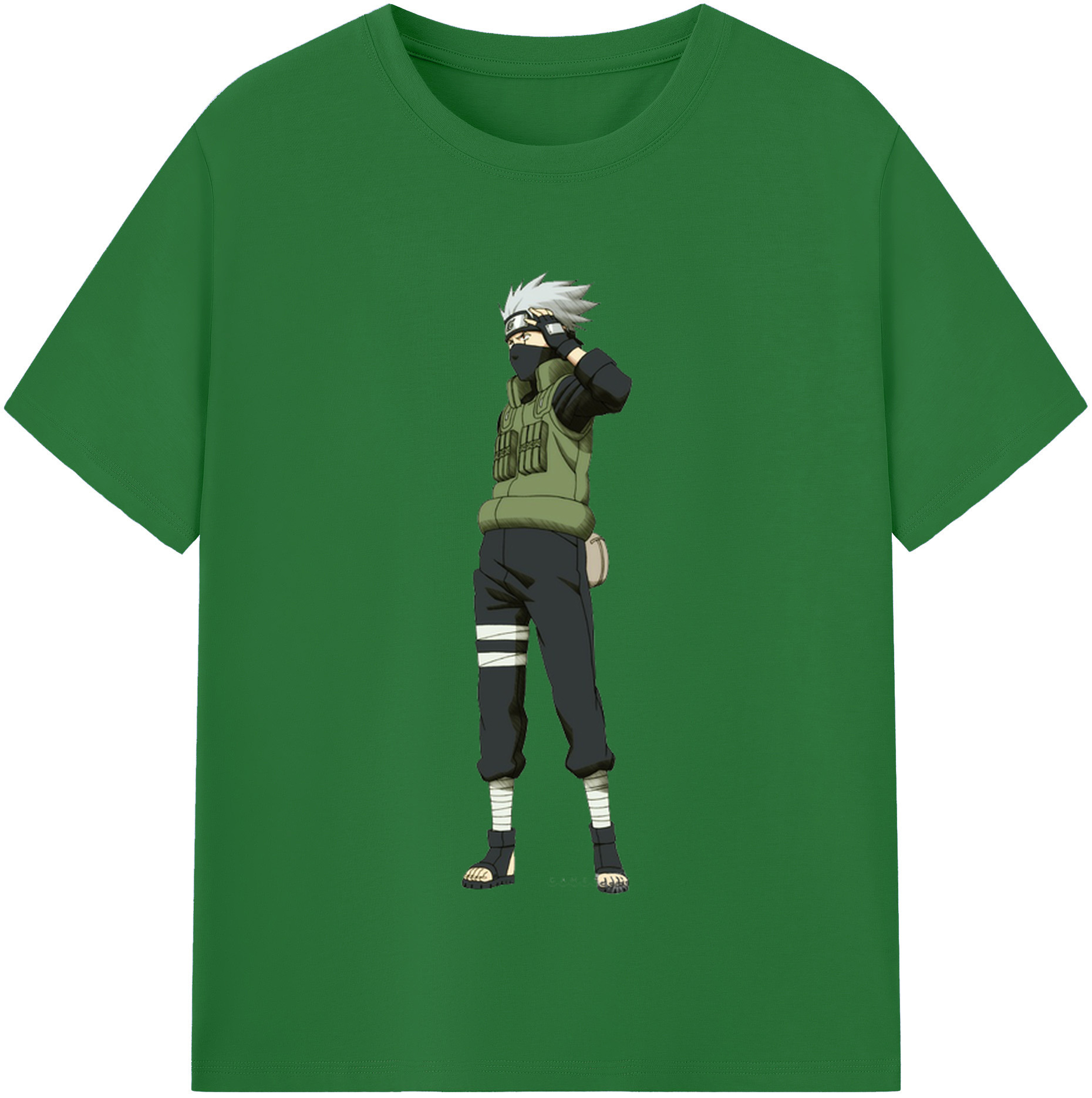 NARUTO -ナルト- はたけ カカシ Hatake Kakashi 綿100％半袖Tシャツ（フロントプリント）