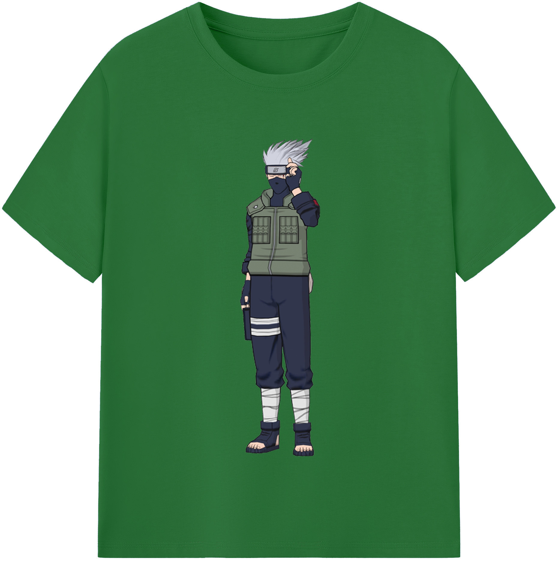 （画像用） NARUTO -ナルト- はたけ カカシ Hatake Kakashi 綿100％半袖Tシャツ（フロントプリント）