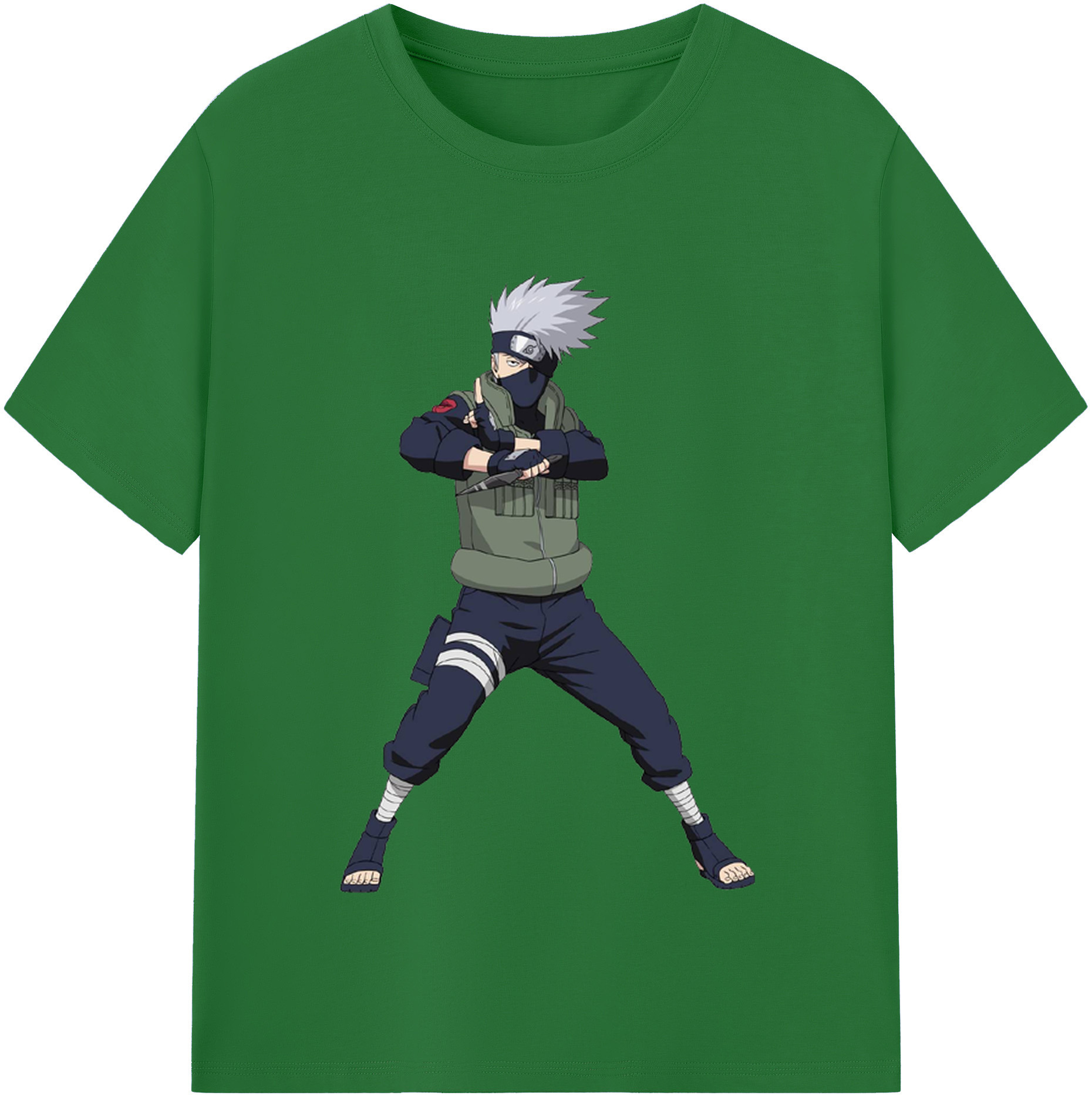 （画像用） NARUTO -ナルト- はたけ カカシ Hatake Kakashi 綿100％半袖Tシャツ（フロントプリント）