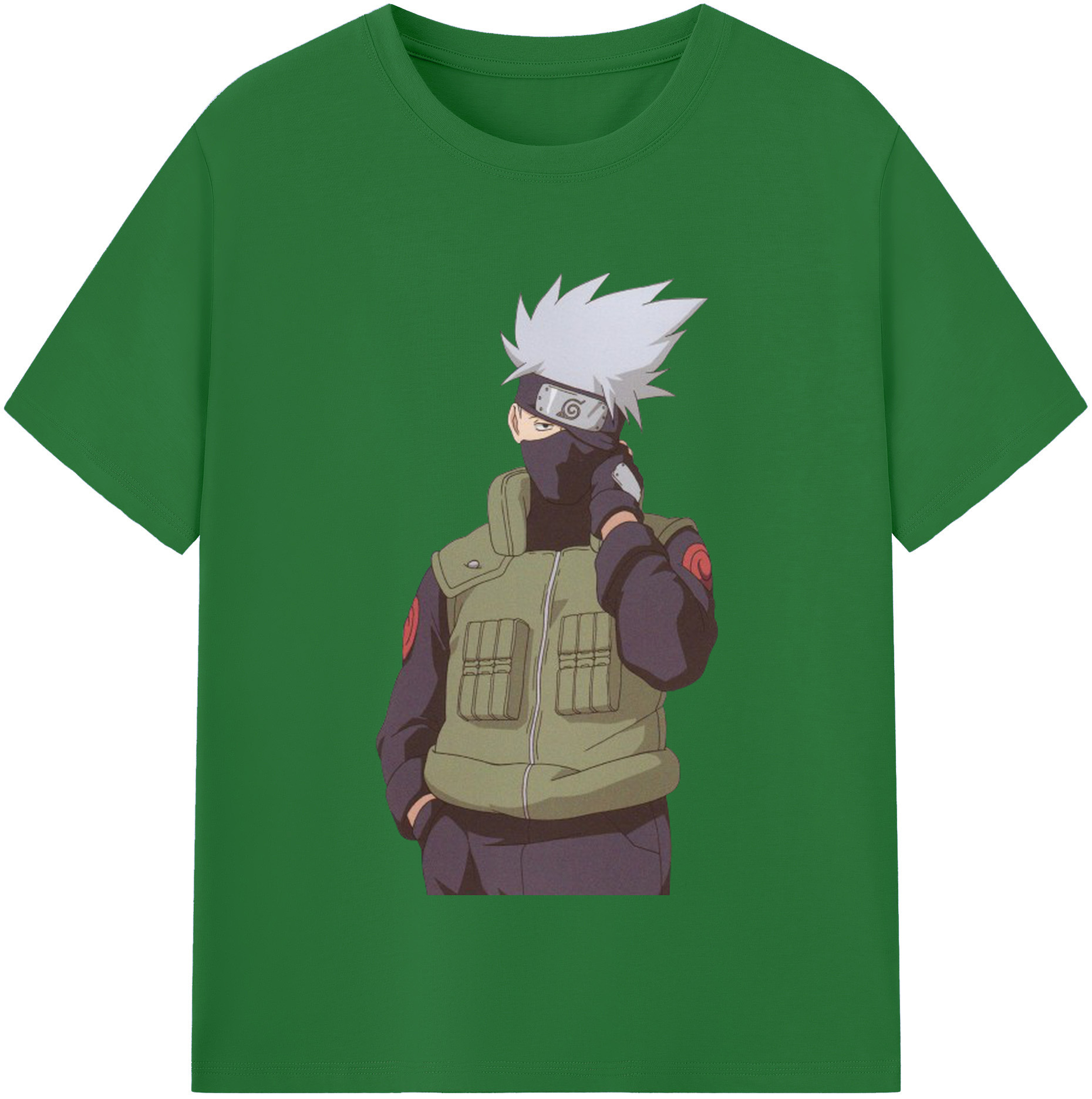 （画像用） NARUTO -ナルト- はたけ カカシ Hatake Kakashi 綿100％半袖Tシャツ（フロントプリント）