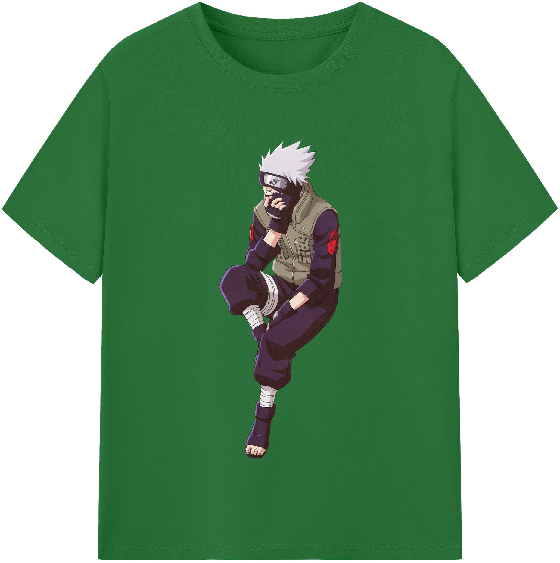 NARUTO -ナルト- はたけ カカシ Hatake Kakashi 綿100％半袖Tシャツ（フロントプリント）