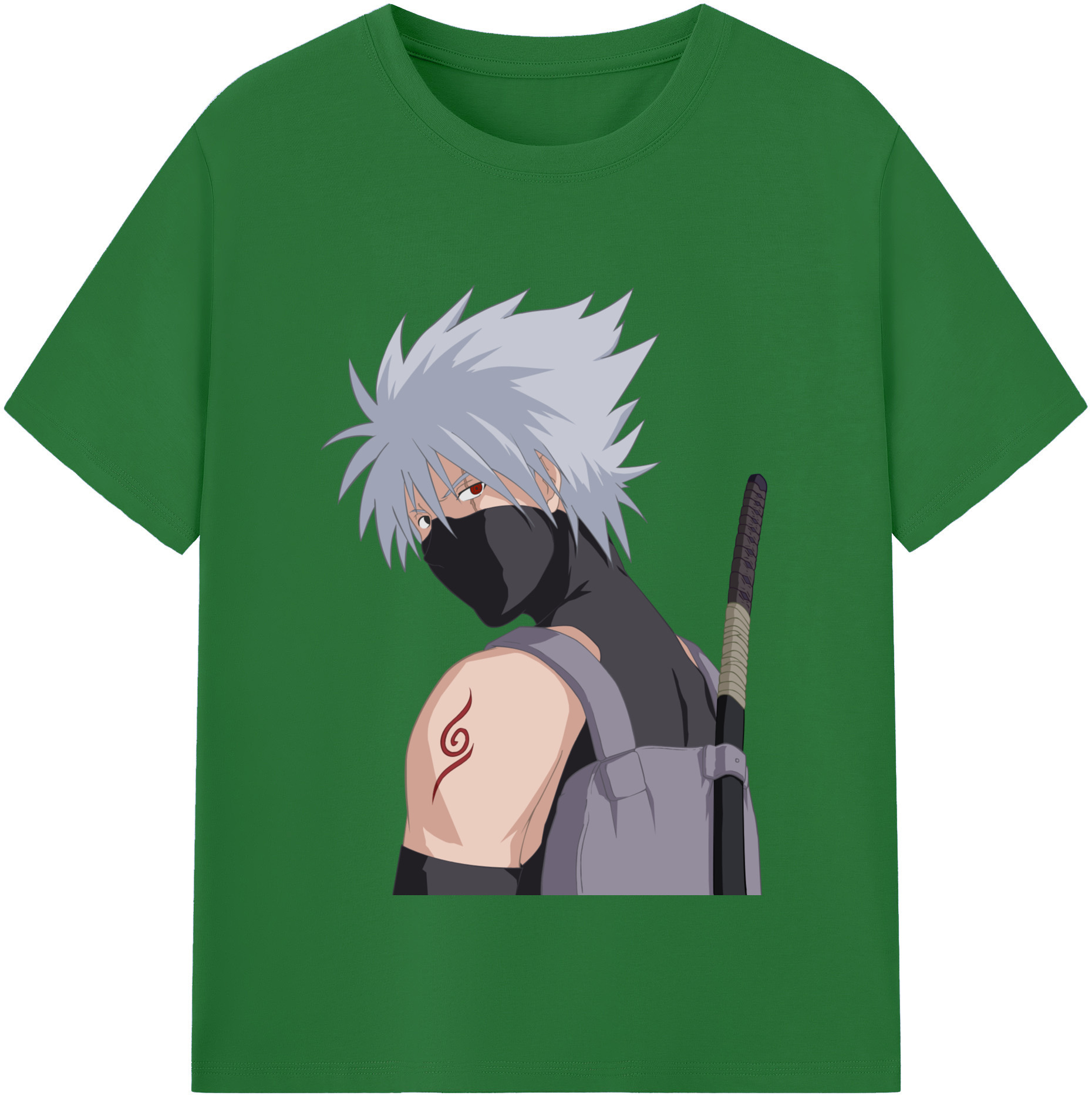（画像用） NARUTO -ナルト- はたけ カカシ Hatake Kakashi 綿100％半袖Tシャツ（フロントプリント）