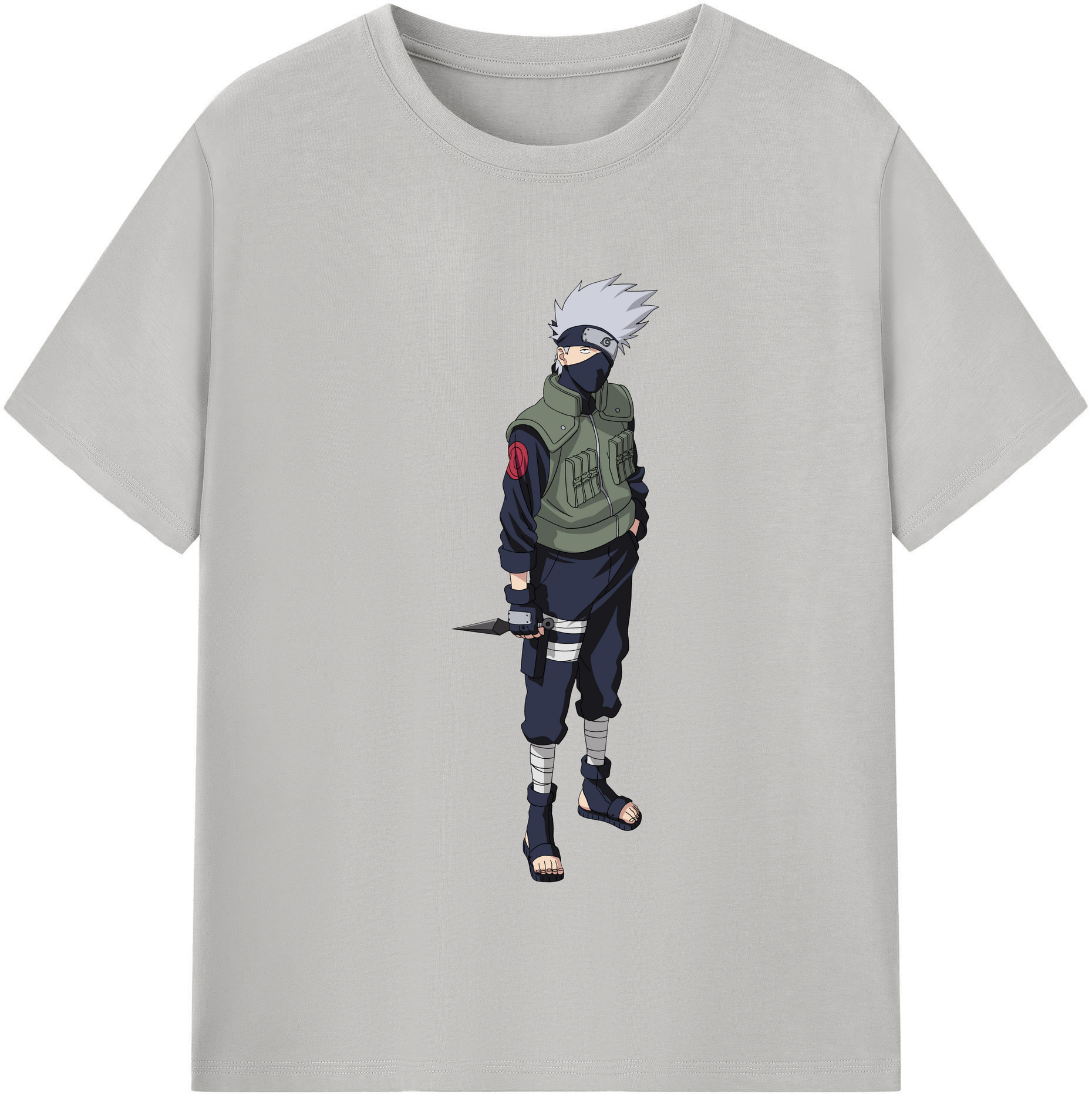 （画像用） NARUTO -ナルト- はたけ カカシ Hatake Kakashi 綿100％半袖Tシャツ（フロントプリント）