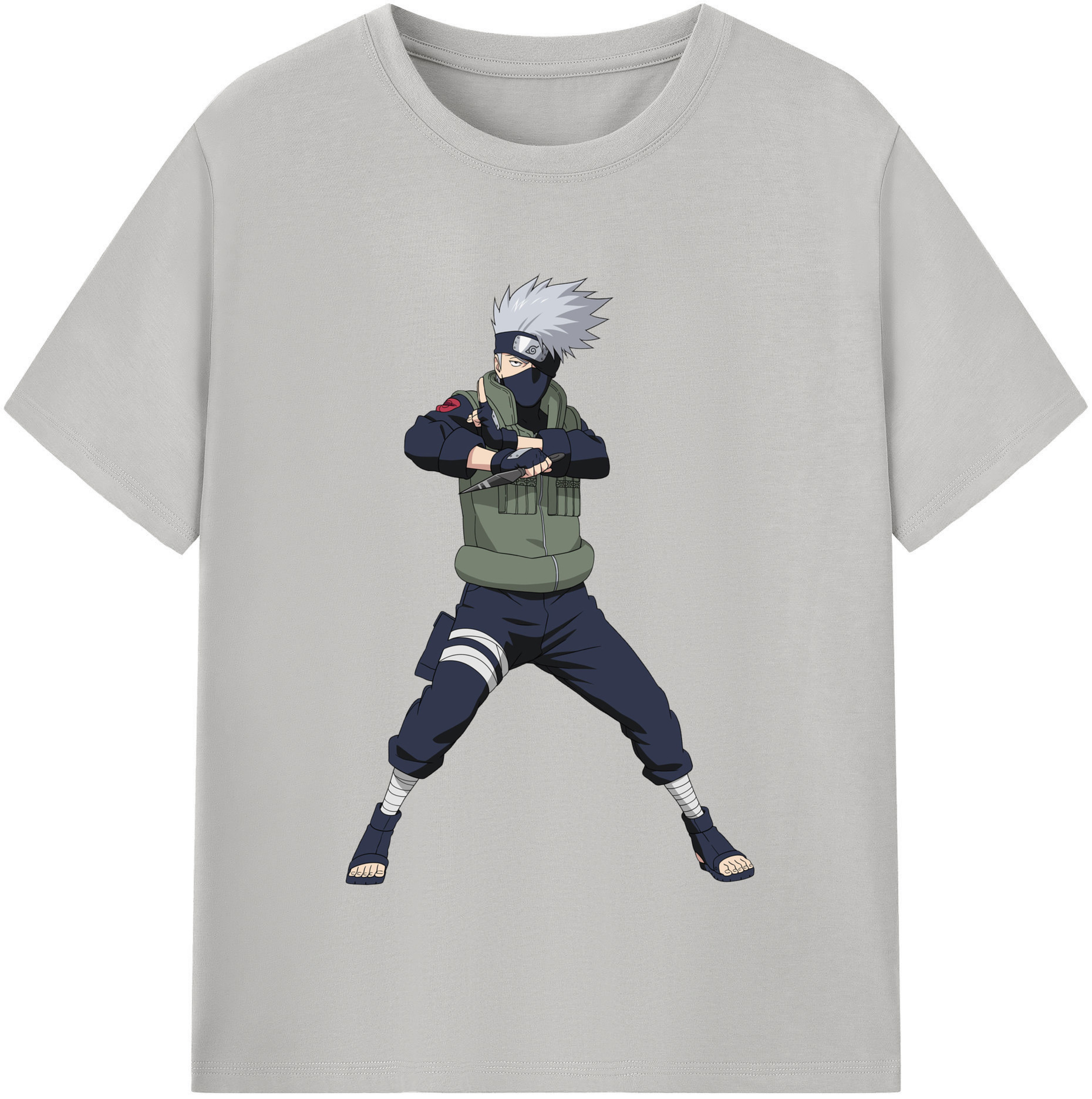 NARUTO -ナルト- はたけ カカシ Hatake Kakashi 綿100％半袖Tシャツ（フロントプリント）