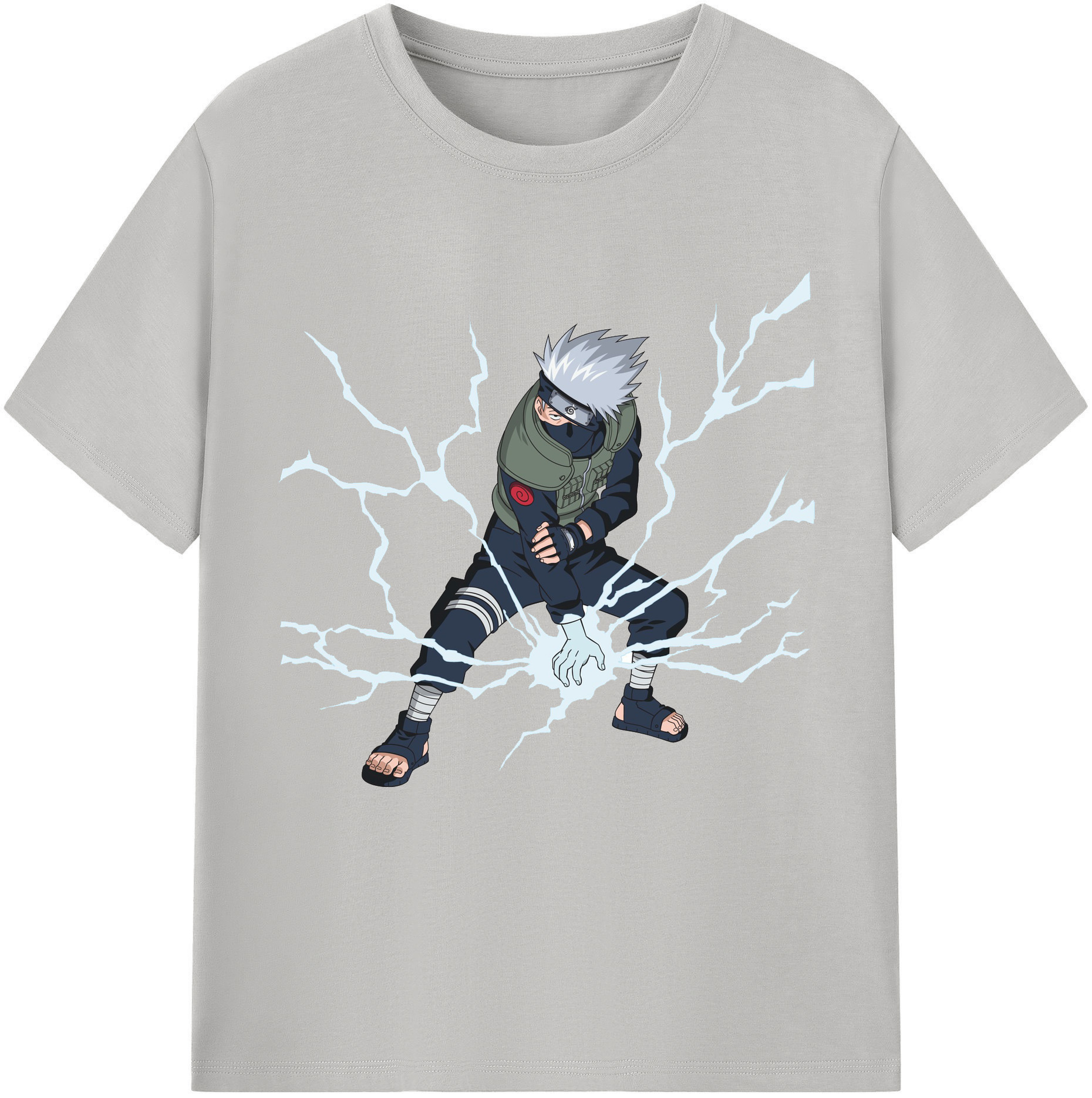 NARUTO -ナルト- はたけ カカシ Hatake Kakashi 綿100％半袖Tシャツ（フロントプリント）