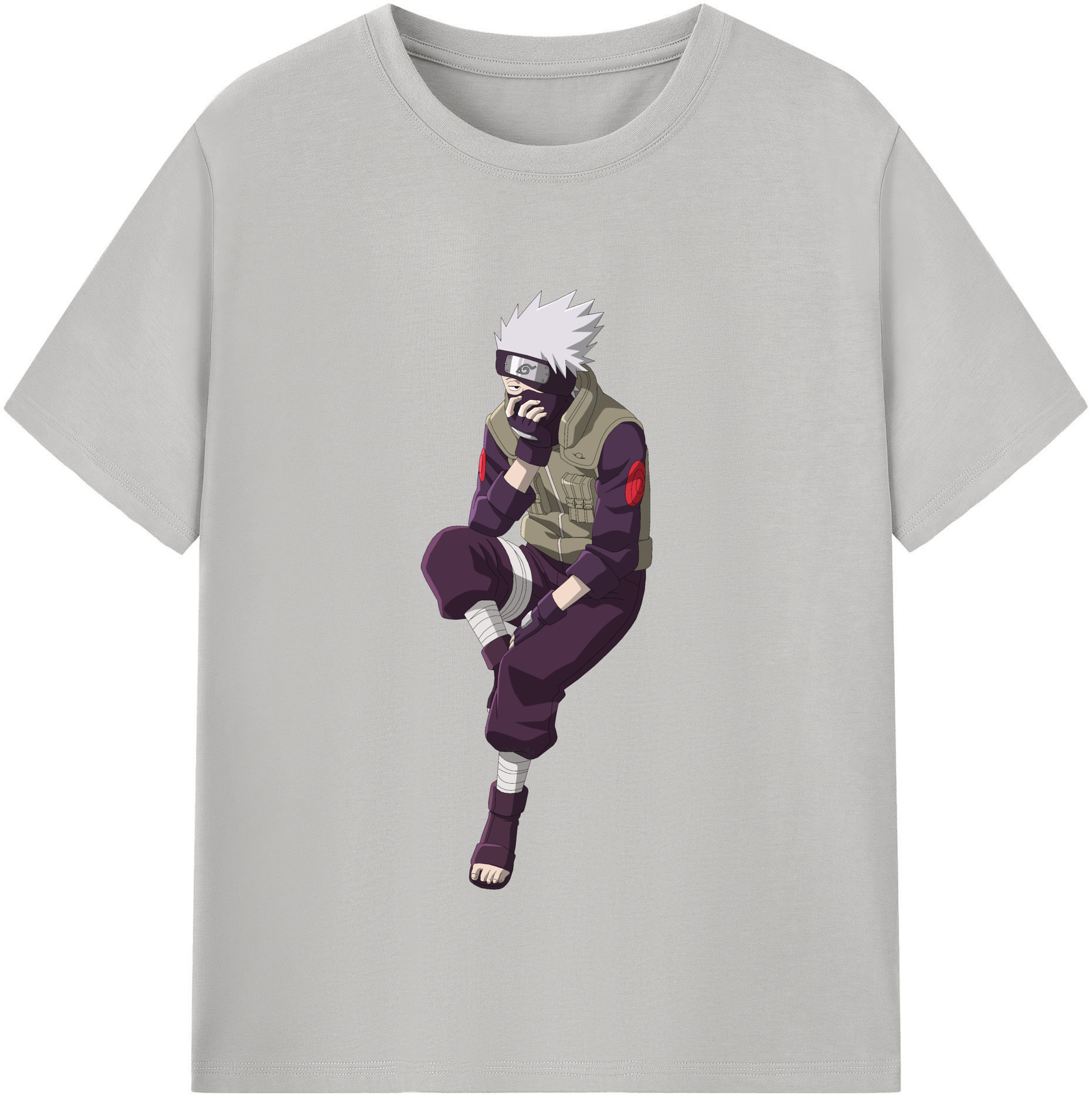 （画像用） NARUTO -ナルト- はたけ カカシ Hatake Kakashi 綿100％半袖Tシャツ（フロントプリント）