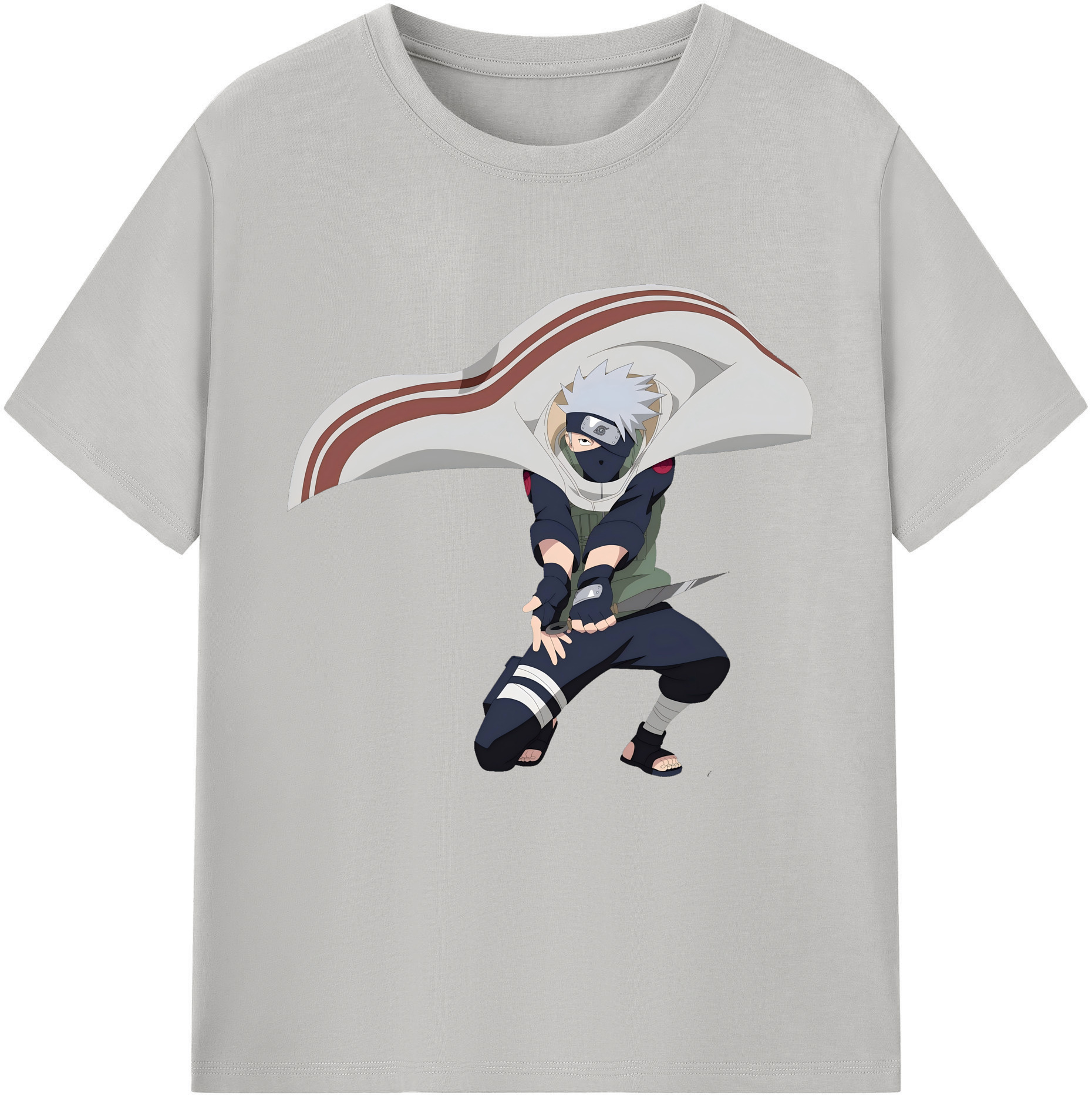 NARUTO -ナルト- はたけ カカシ Hatake Kakashi 綿100％半袖Tシャツ（フロントプリント）