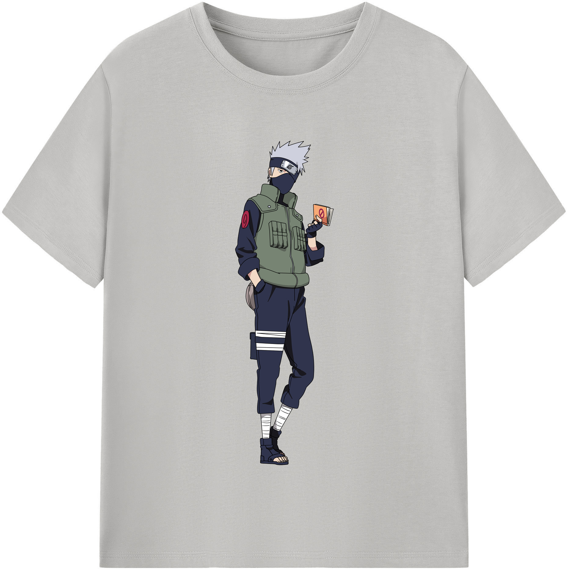 （画像用） NARUTO -ナルト- はたけ カカシ Hatake Kakashi 綿100％半袖Tシャツ（フロントプリント）