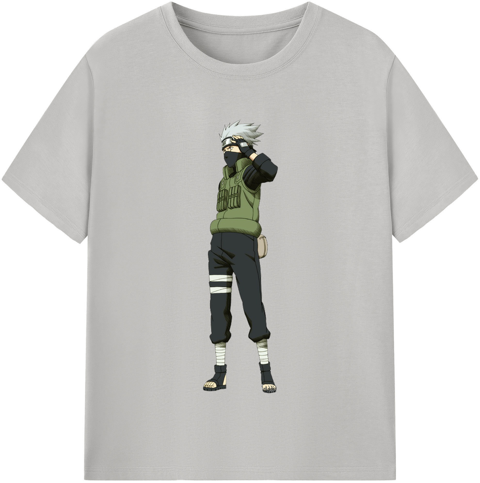 NARUTO -ナルト- はたけ カカシ Hatake Kakashi 綿100％半袖Tシャツ（フロントプリント）