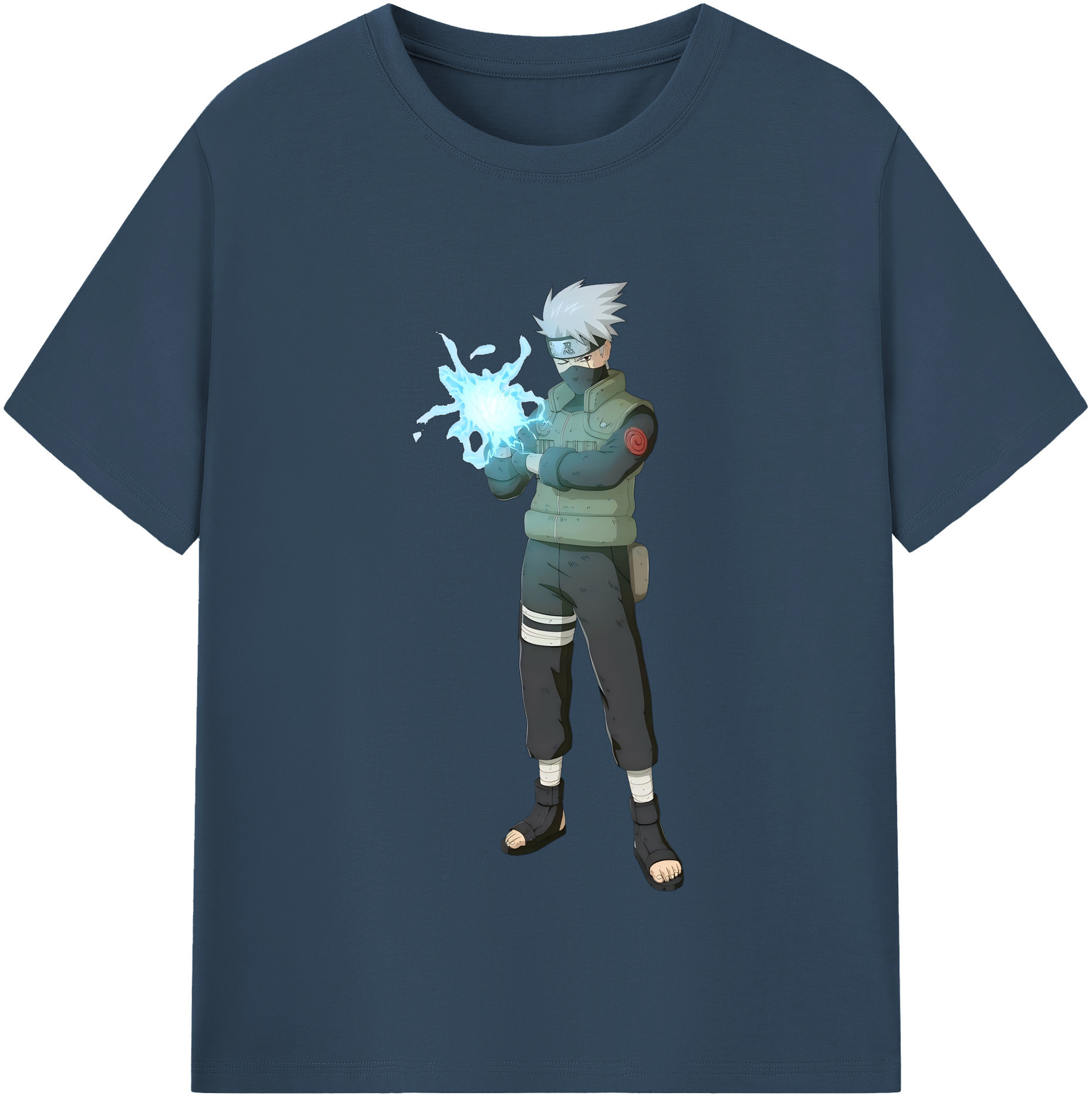 （画像用） NARUTO -ナルト- はたけ カカシ Hatake Kakashi 綿100％半袖Tシャツ（フロントプリント）