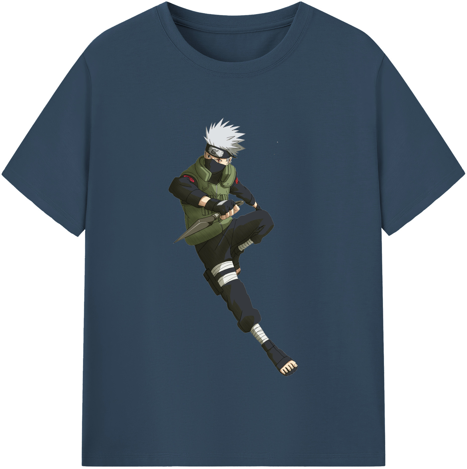（画像用） NARUTO -ナルト- はたけ カカシ Hatake Kakashi 綿100％半袖Tシャツ（フロントプリント）