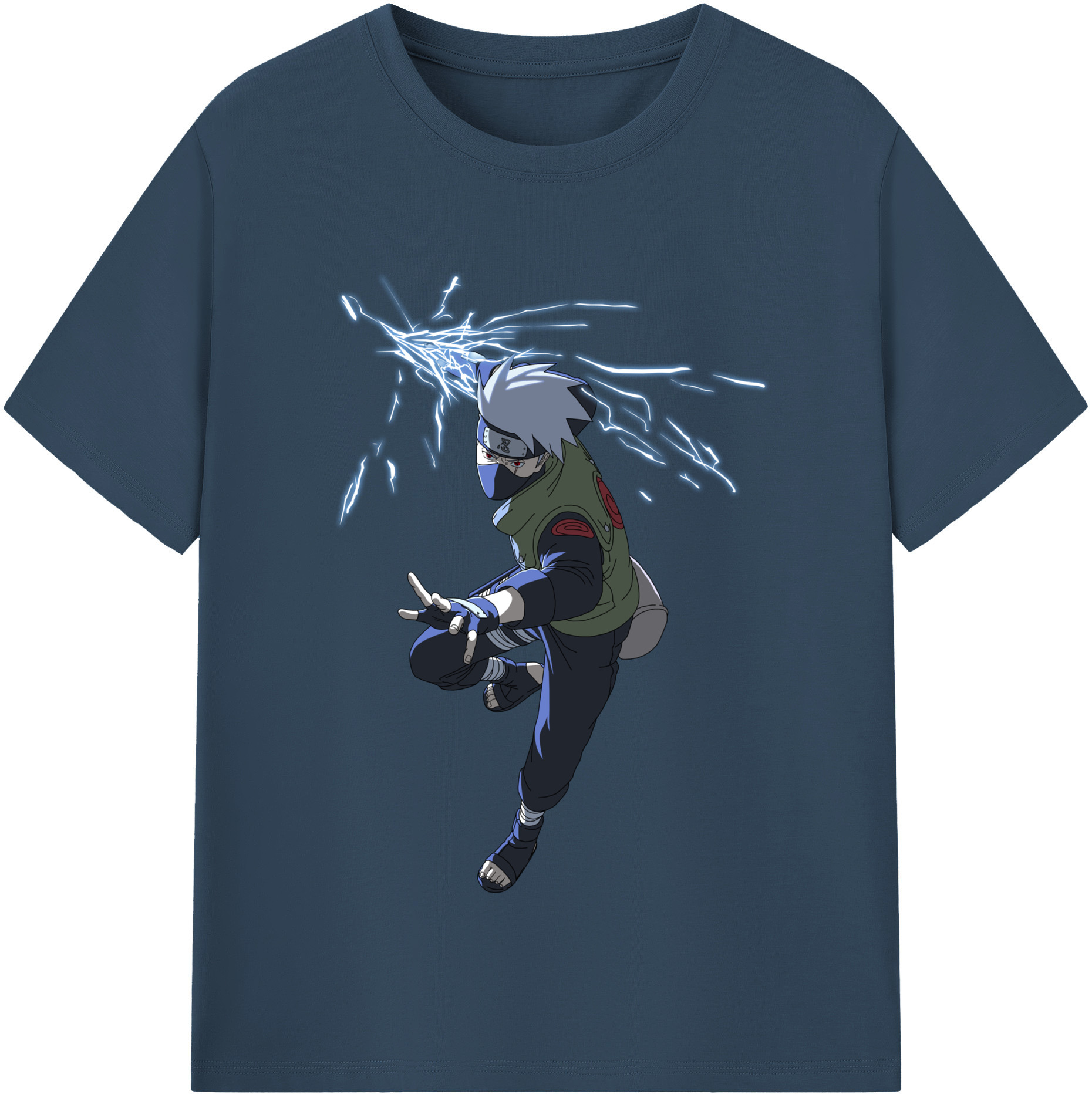 （画像用） NARUTO -ナルト- はたけ カカシ Hatake Kakashi 綿100％半袖Tシャツ（フロントプリント）