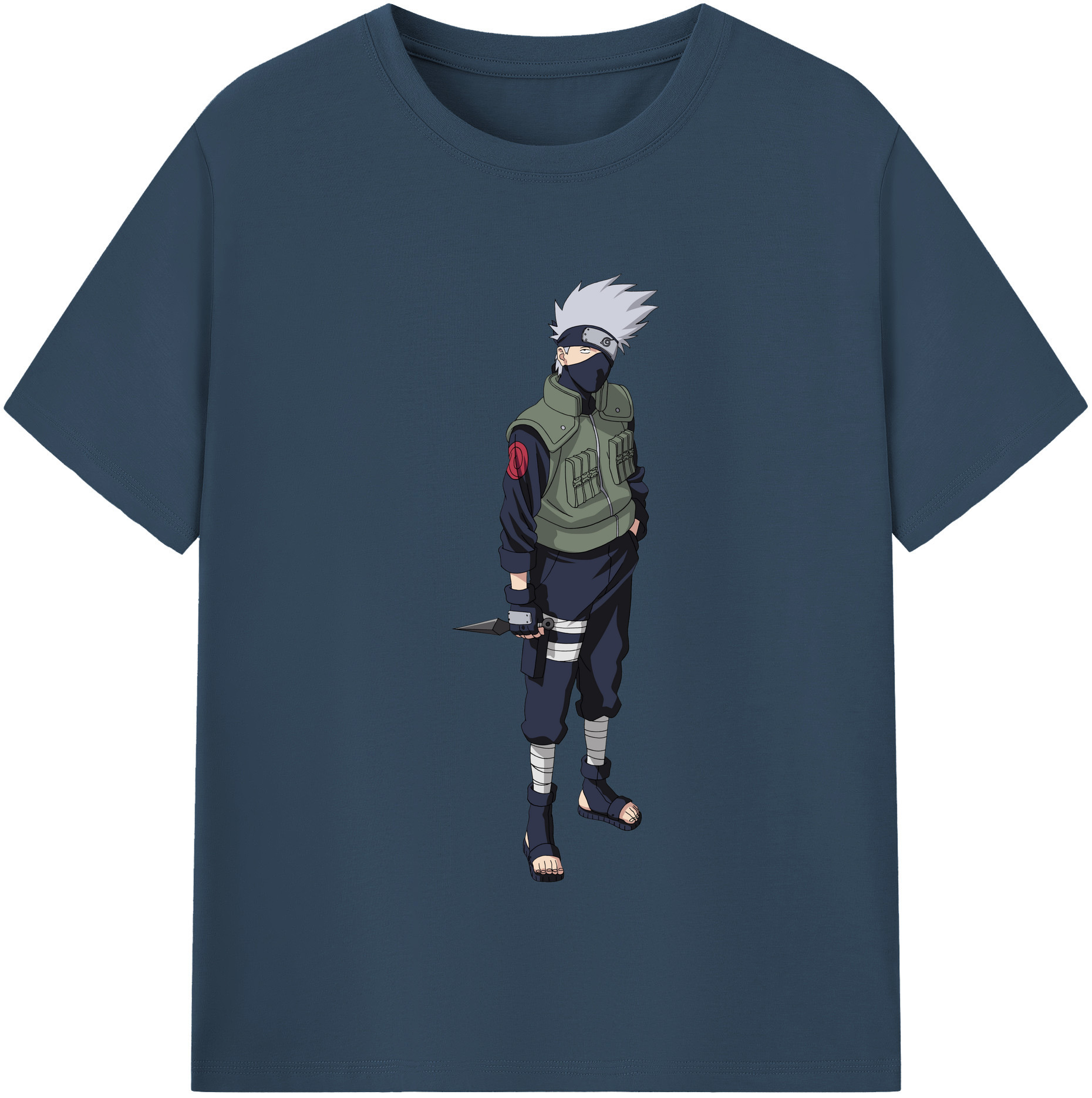 （画像用） NARUTO -ナルト- はたけ カカシ Hatake Kakashi 綿100％半袖Tシャツ（フロントプリント）