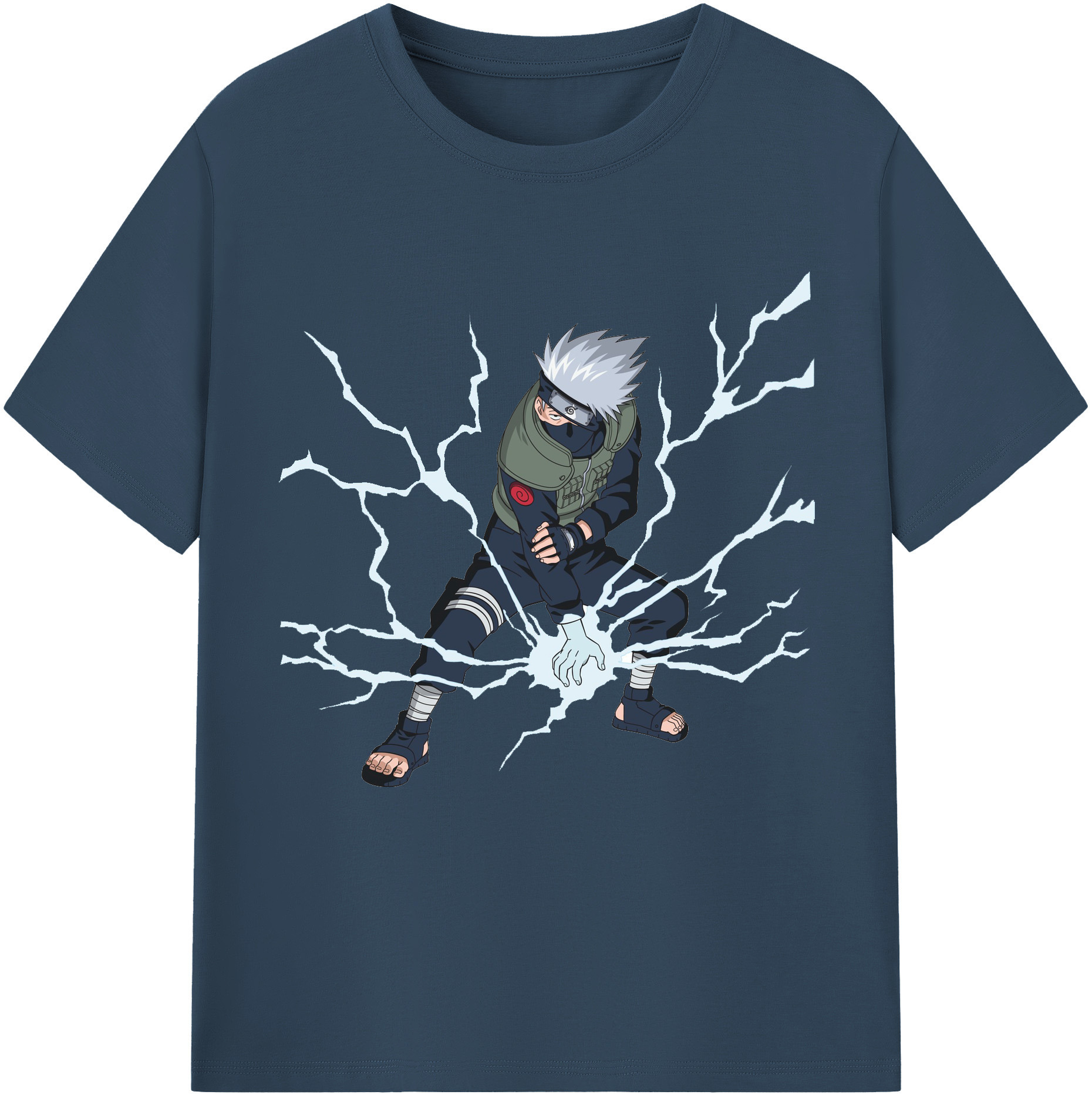 NARUTO -ナルト- はたけ カカシ Hatake Kakashi 綿100％半袖Tシャツ（フロントプリント）
