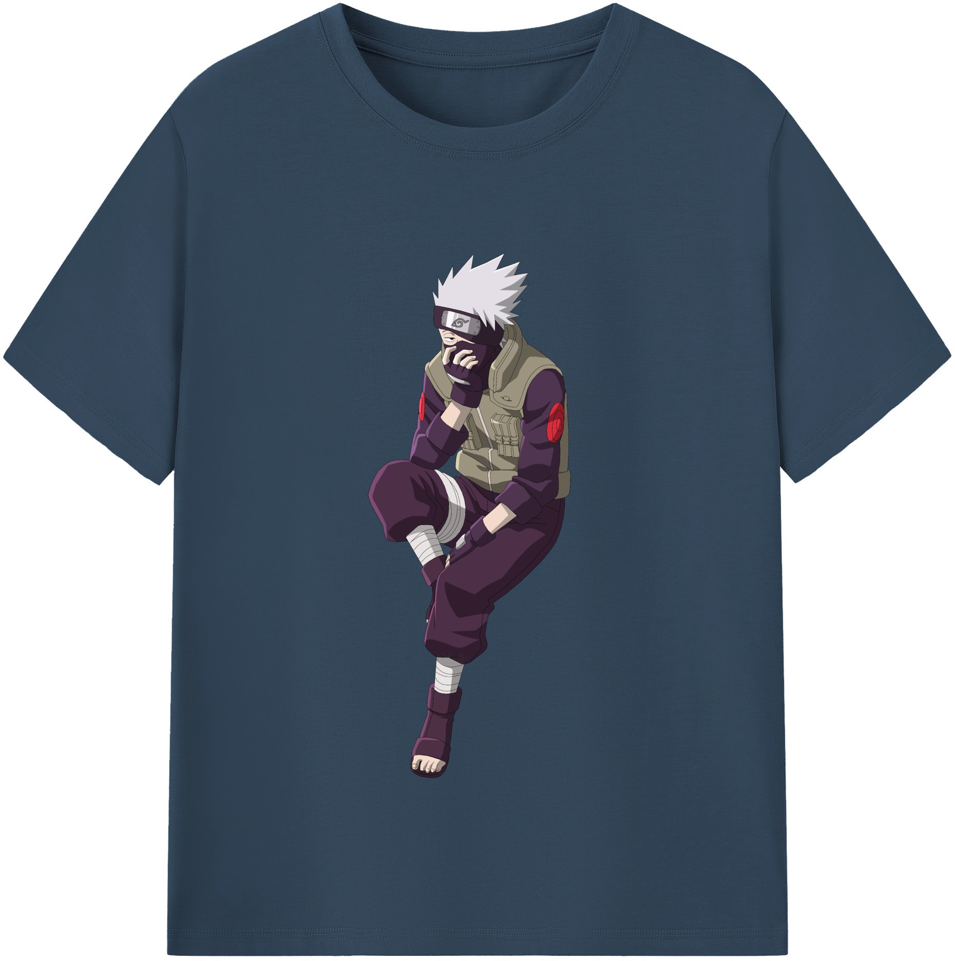 （画像用） NARUTO -ナルト- はたけ カカシ Hatake Kakashi 綿100％半袖Tシャツ（フロントプリント）