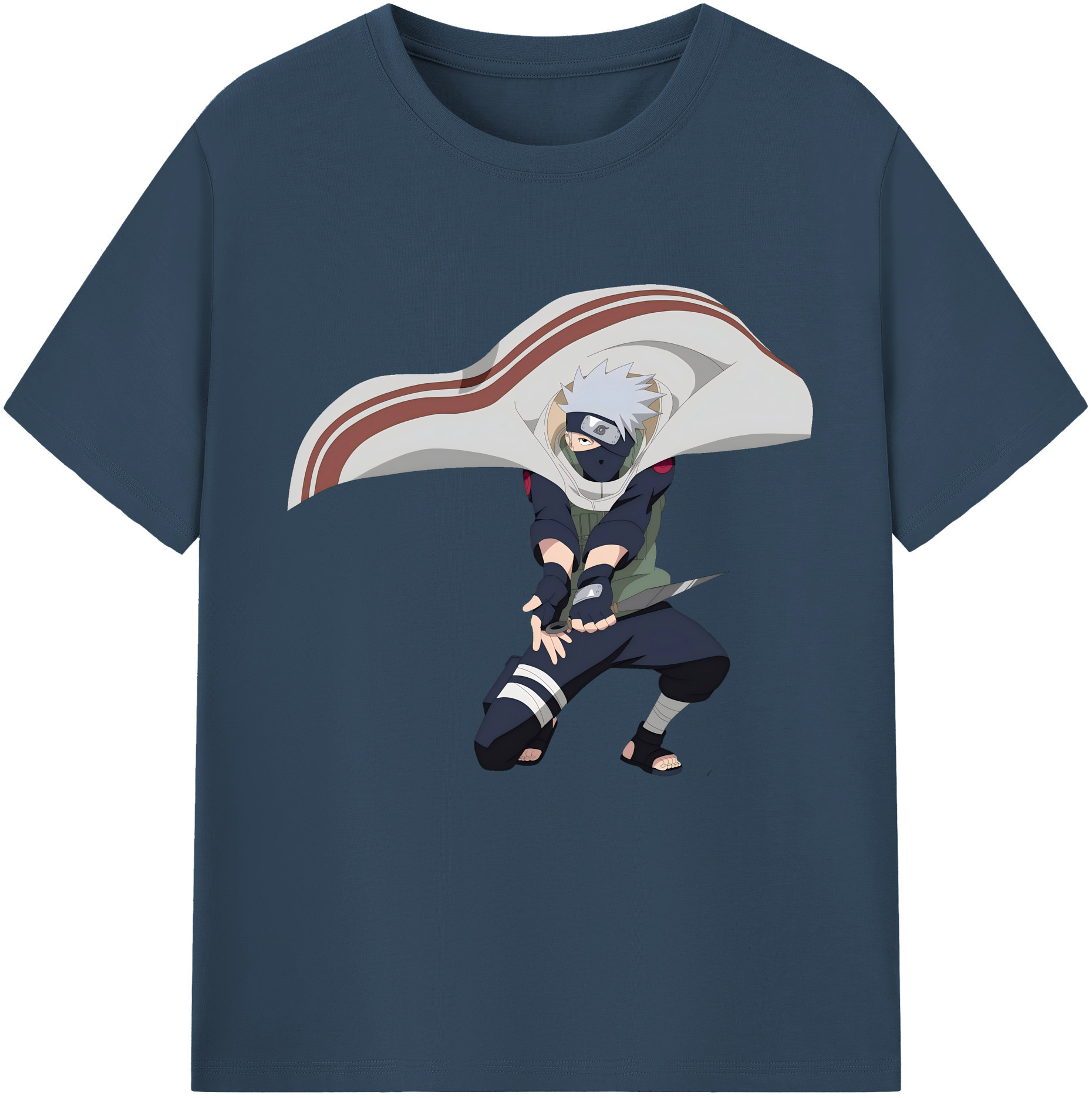 NARUTO -ナルト- はたけ カカシ Hatake Kakashi 綿100％半袖Tシャツ（フロントプリント）
