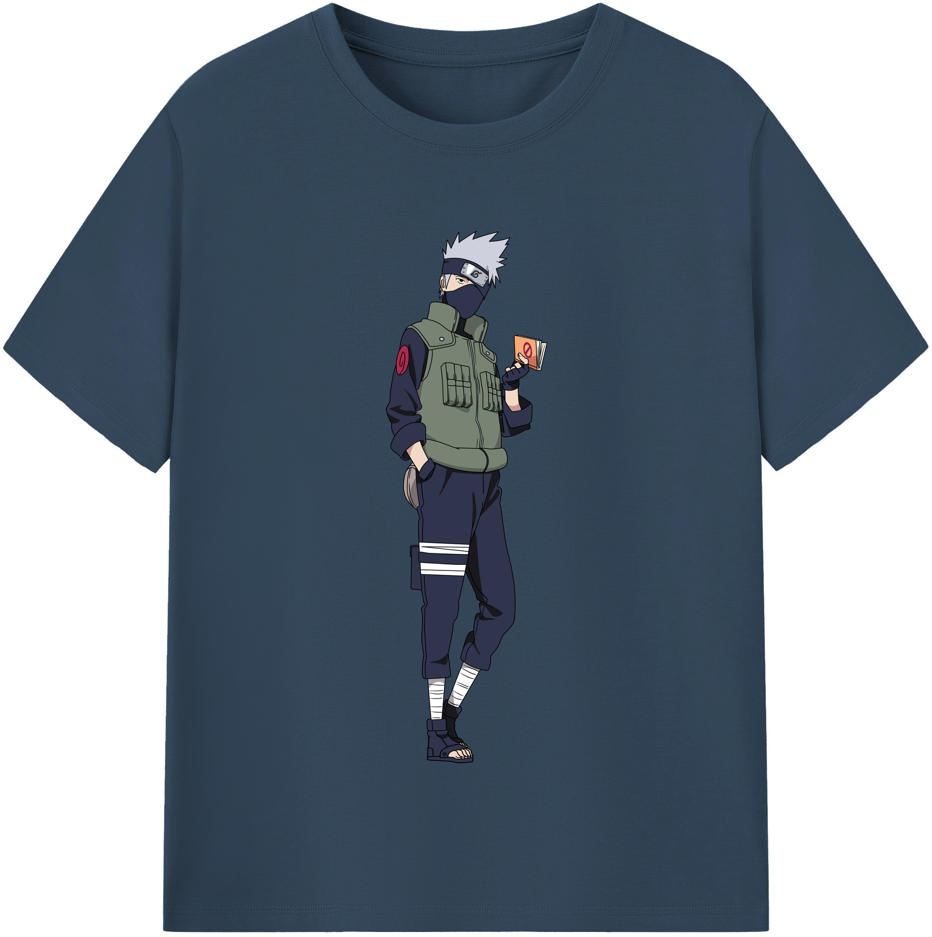 （画像用） NARUTO -ナルト- はたけ カカシ Hatake Kakashi 綿100％半袖Tシャツ（フロントプリント）