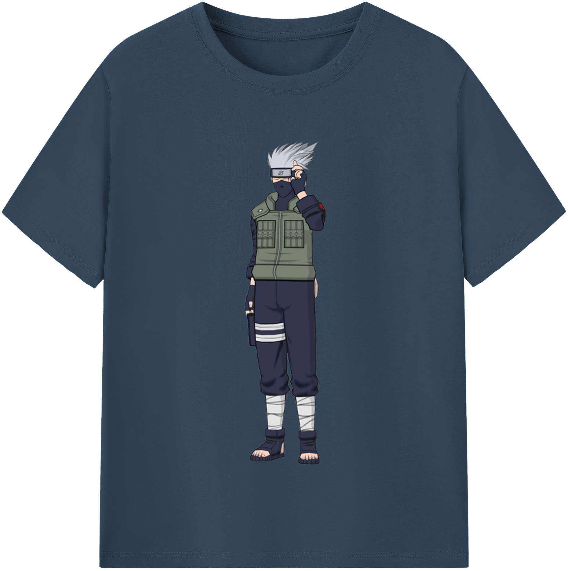 （画像用） NARUTO -ナルト- はたけ カカシ Hatake Kakashi 綿100％半袖Tシャツ（フロントプリント）