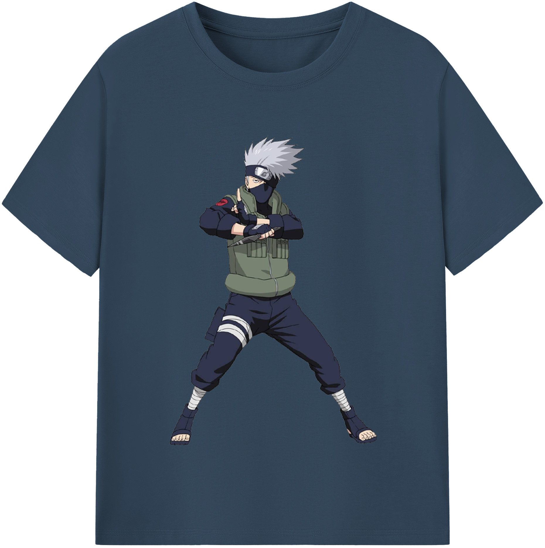 （画像用） NARUTO -ナルト- はたけ カカシ Hatake Kakashi 綿100％半袖Tシャツ（フロントプリント）