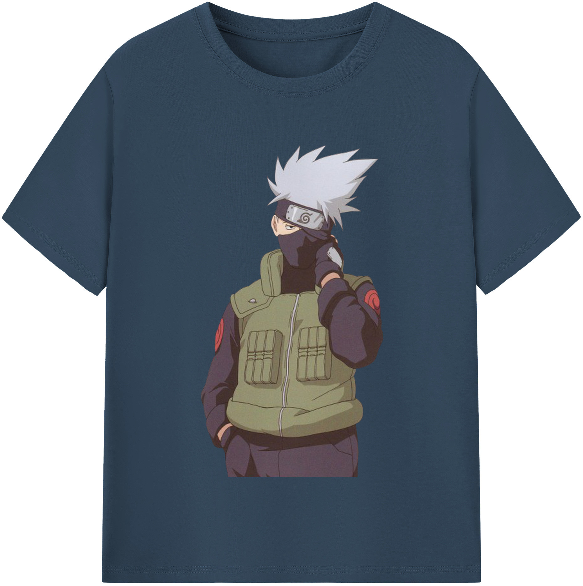 （画像用） NARUTO -ナルト- はたけ カカシ Hatake Kakashi 綿100％半袖Tシャツ（フロントプリント）