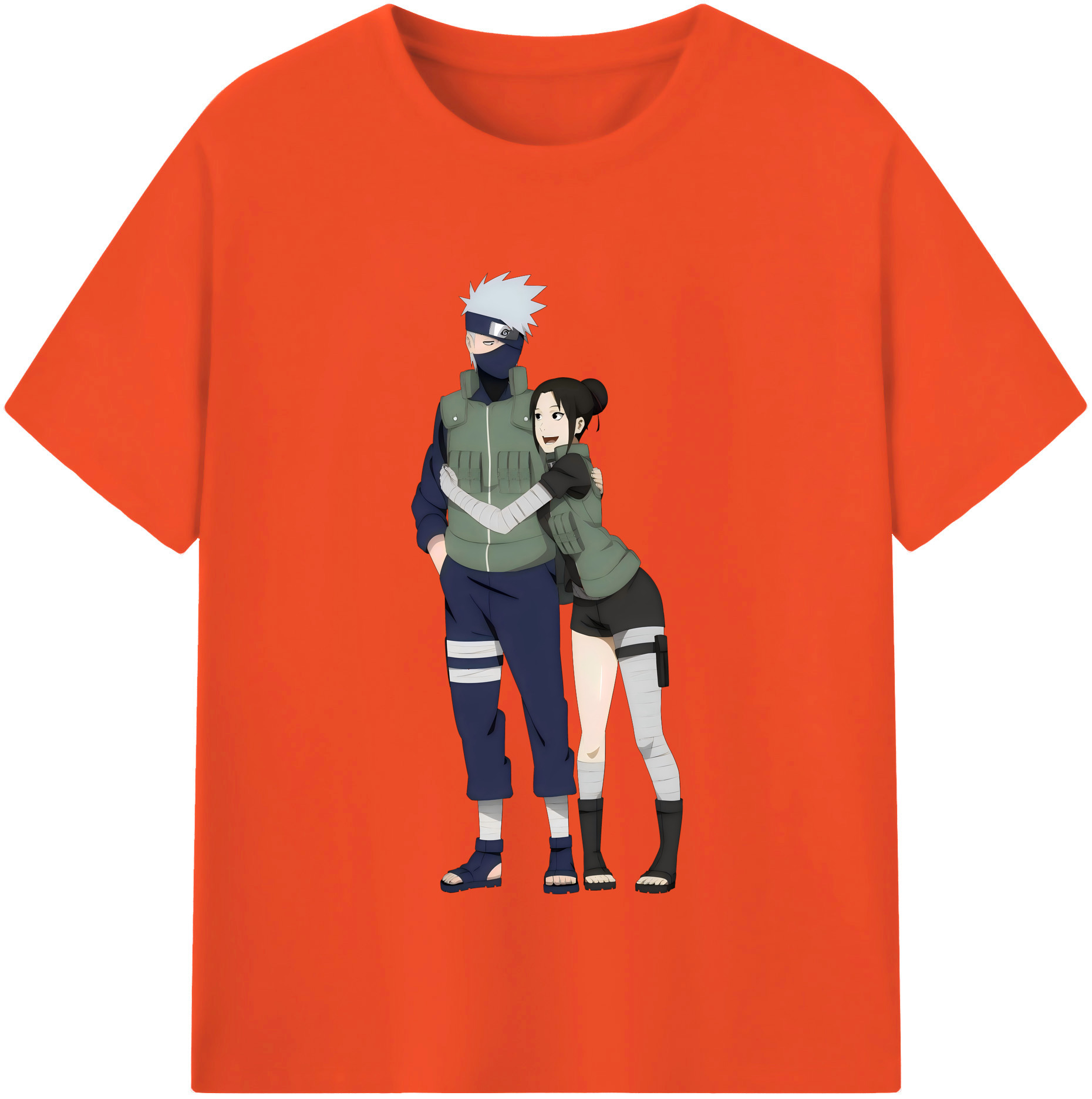 （画像用） NARUTO -ナルト- はたけ カカシ Hatake Kakashi 綿100％半袖Tシャツ（フロントプリント）