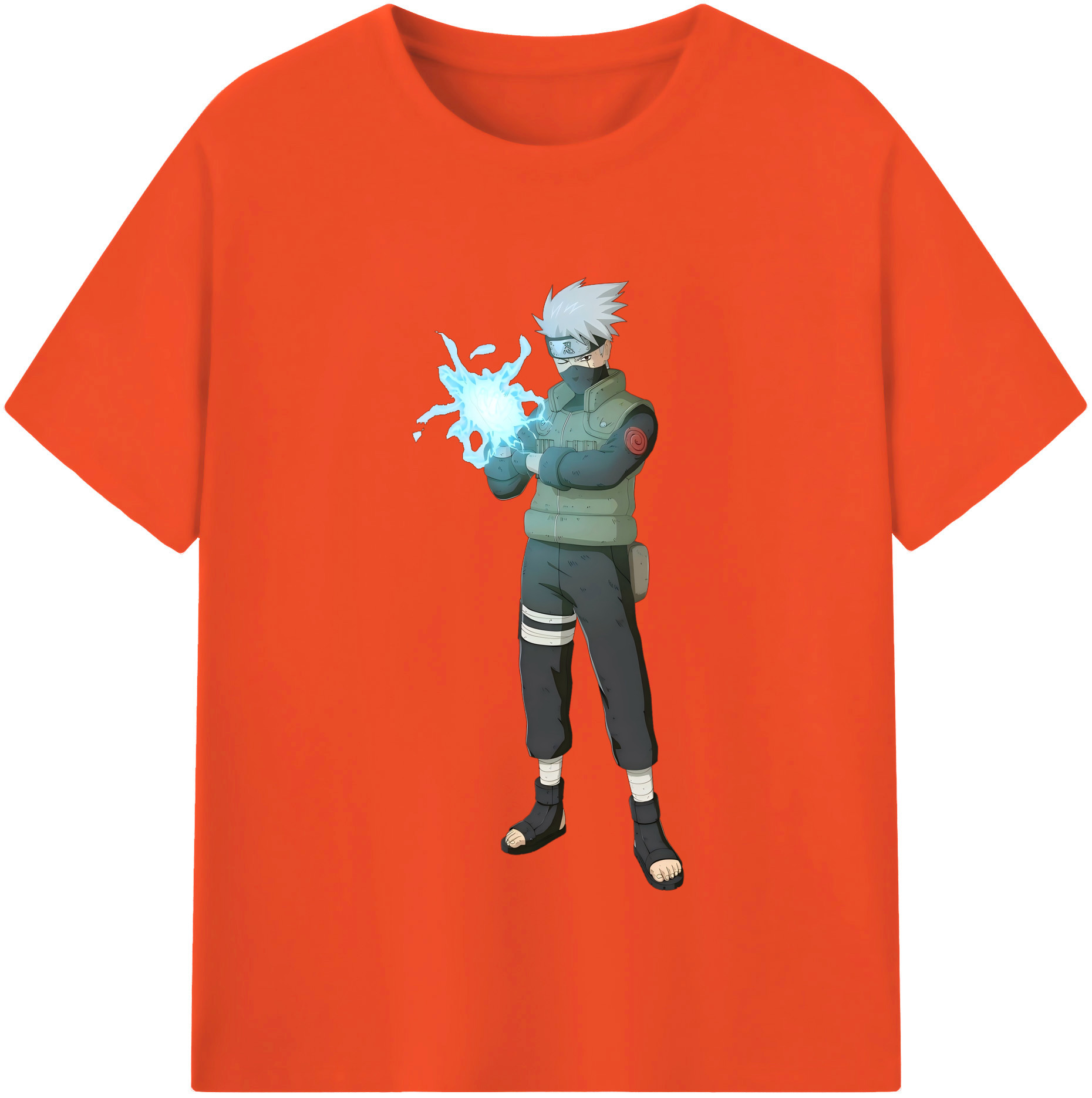 （画像用） NARUTO -ナルト- はたけ カカシ Hatake Kakashi 綿100％半袖Tシャツ（フロントプリント）