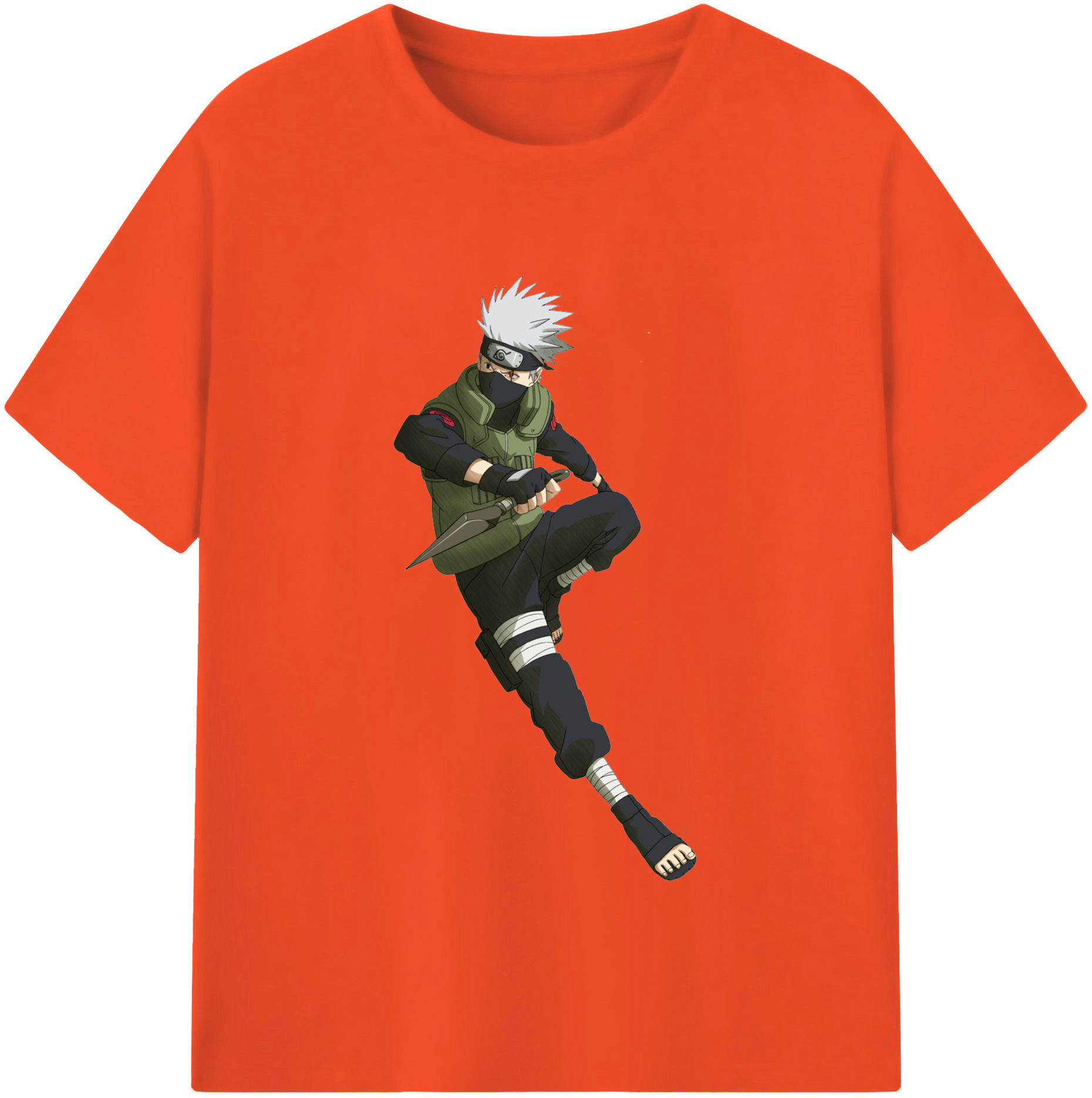（画像用） NARUTO -ナルト- はたけ カカシ Hatake Kakashi 綿100％半袖Tシャツ（フロントプリント）