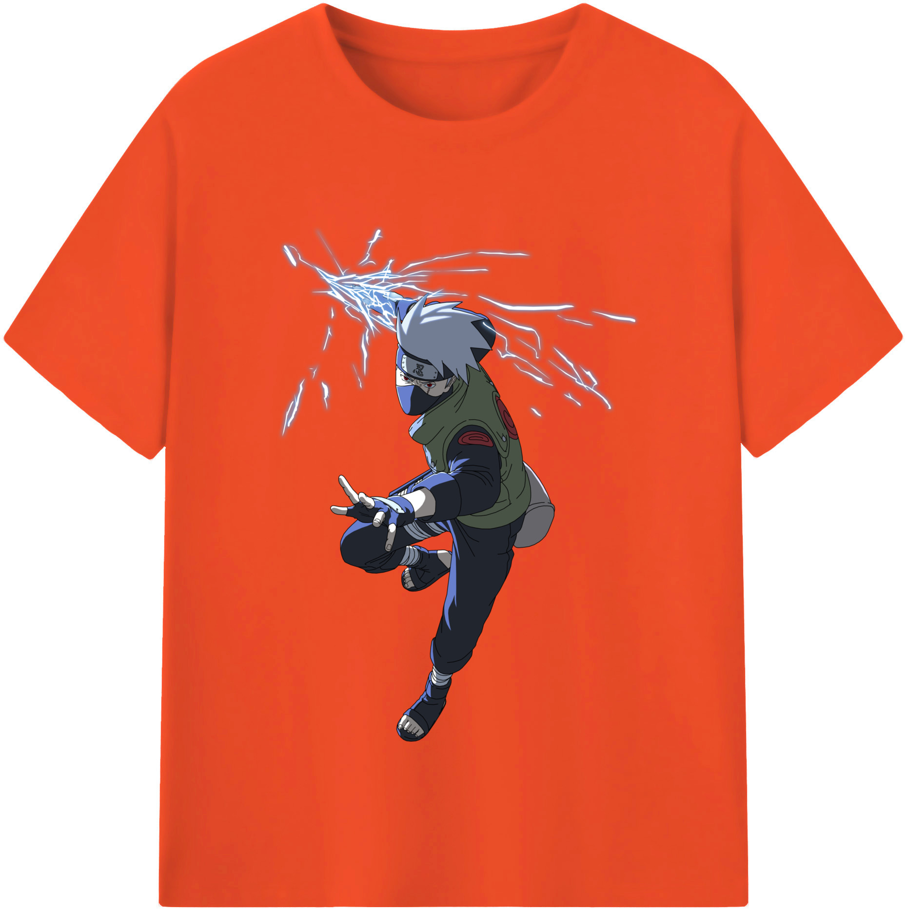 （画像用） NARUTO -ナルト- はたけ カカシ Hatake Kakashi 綿100％半袖Tシャツ（フロントプリント）