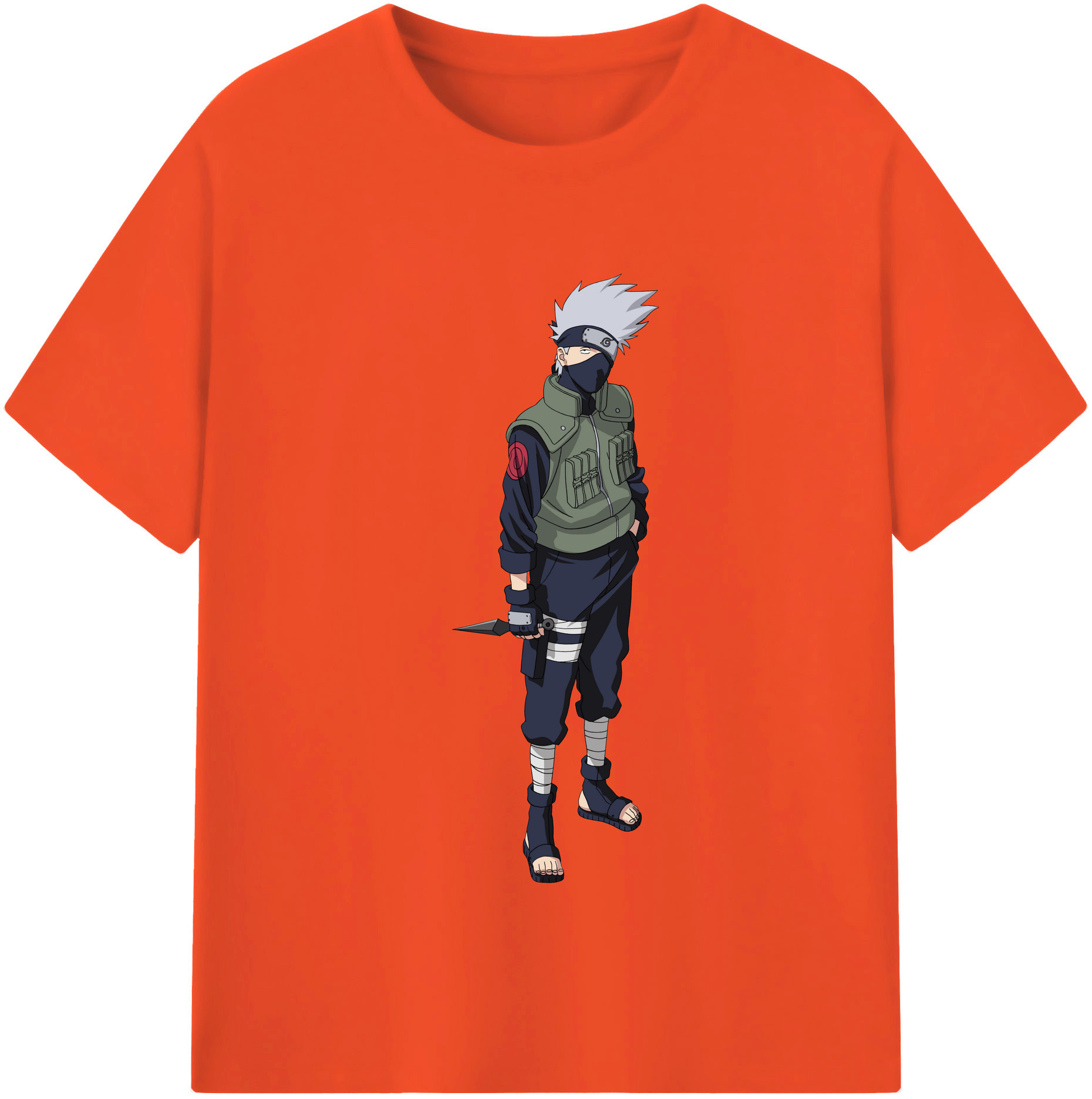 （画像用） NARUTO -ナルト- はたけ カカシ Hatake Kakashi 綿100％半袖Tシャツ（フロントプリント）