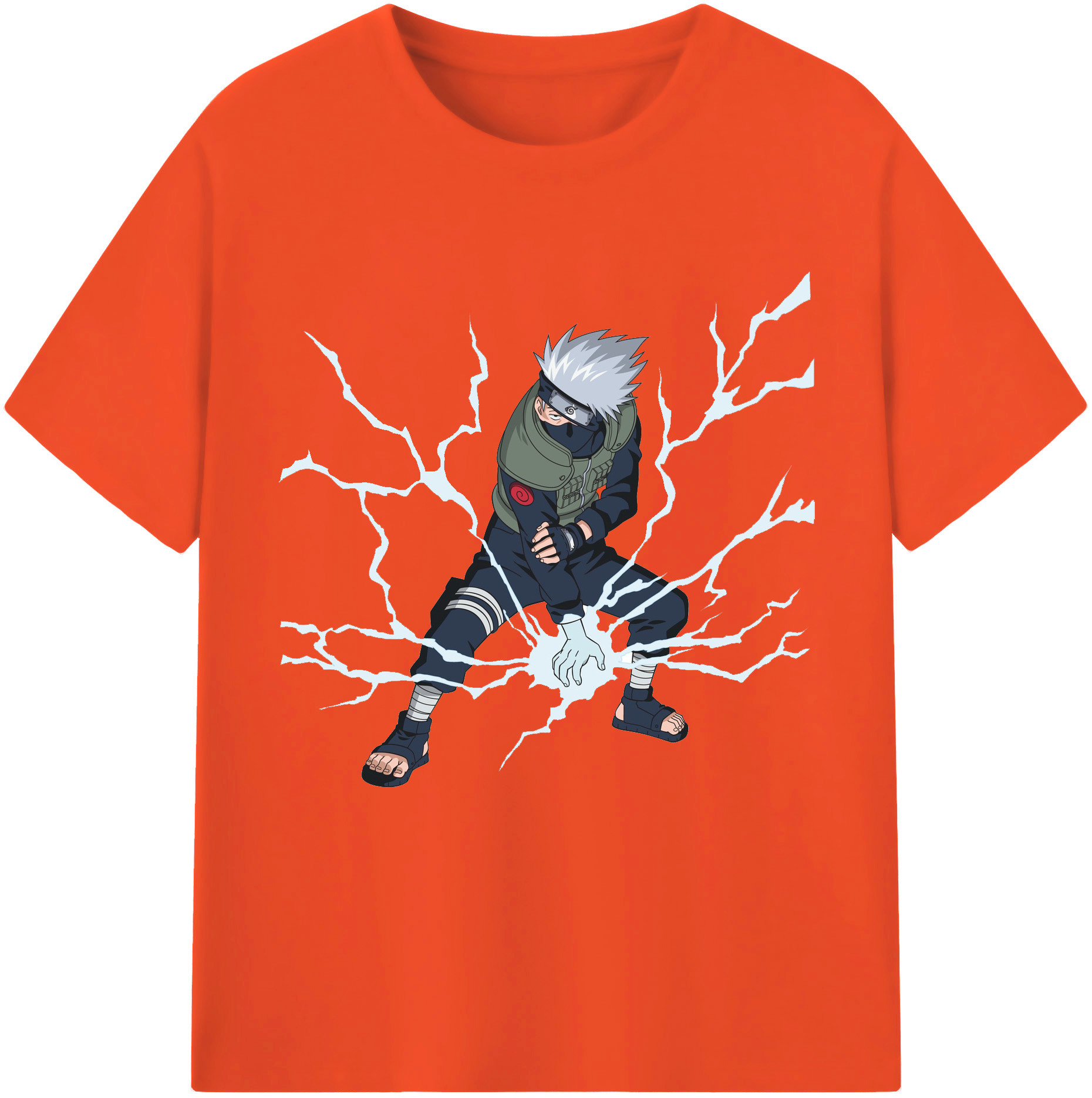 NARUTO -ナルト- はたけ カカシ Hatake Kakashi 綿100％半袖Tシャツ（フロントプリント）