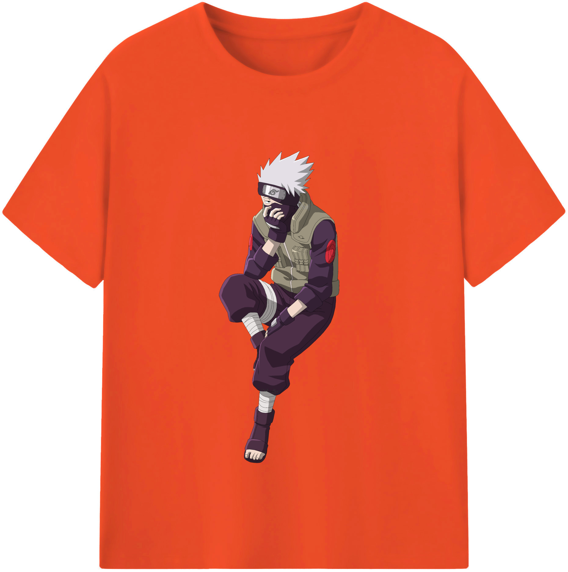 （画像用） NARUTO -ナルト- はたけ カカシ Hatake Kakashi 綿100％半袖Tシャツ（フロントプリント）