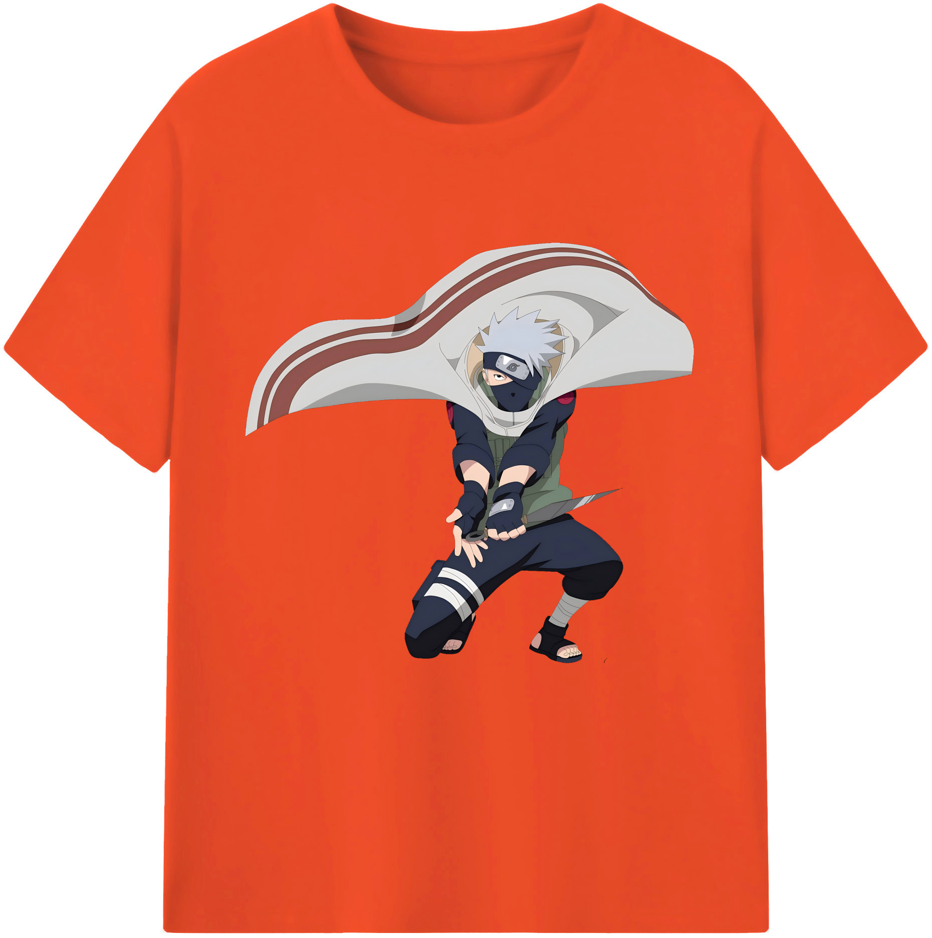 NARUTO -ナルト- はたけ カカシ Hatake Kakashi 綿100％半袖Tシャツ（フロントプリント）