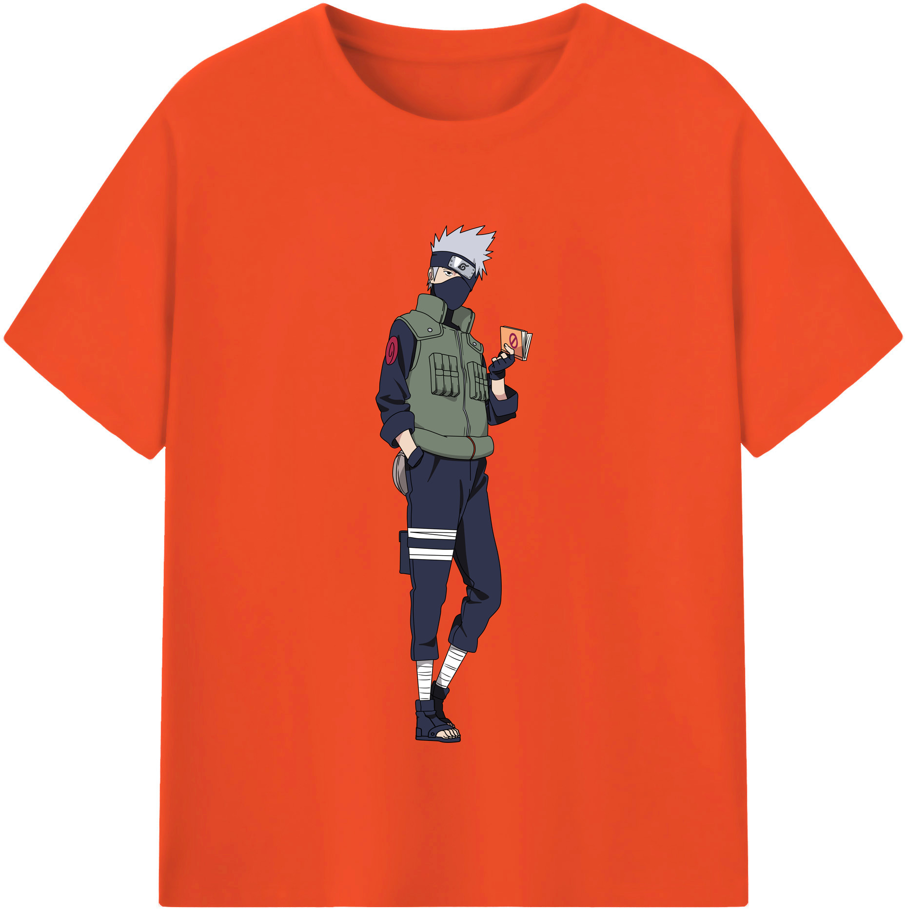 （画像用） NARUTO -ナルト- はたけ カカシ Hatake Kakashi 綿100％半袖Tシャツ（フロントプリント）