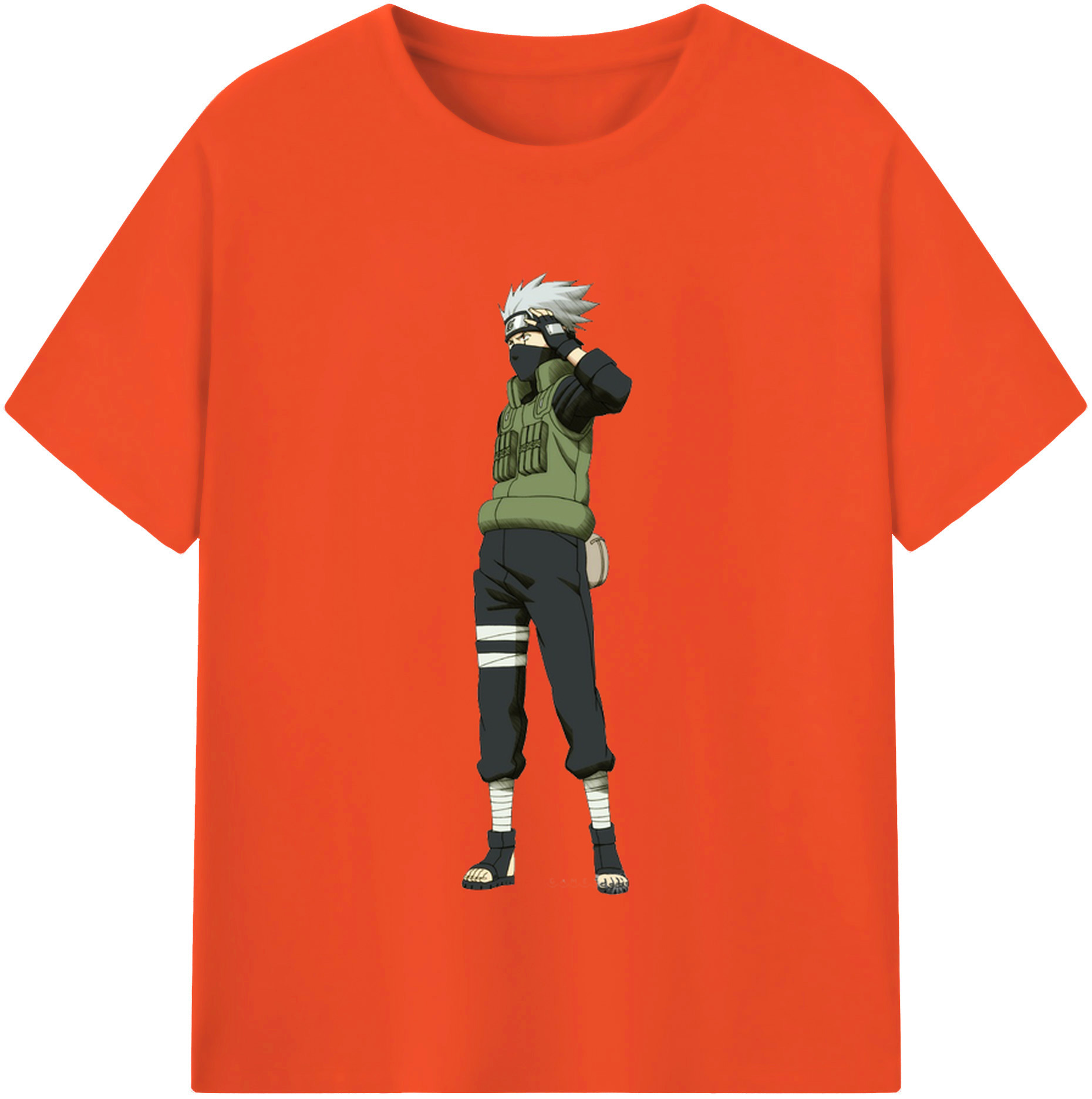 NARUTO -ナルト- はたけ カカシ Hatake Kakashi 綿100％半袖Tシャツ（フロントプリント）