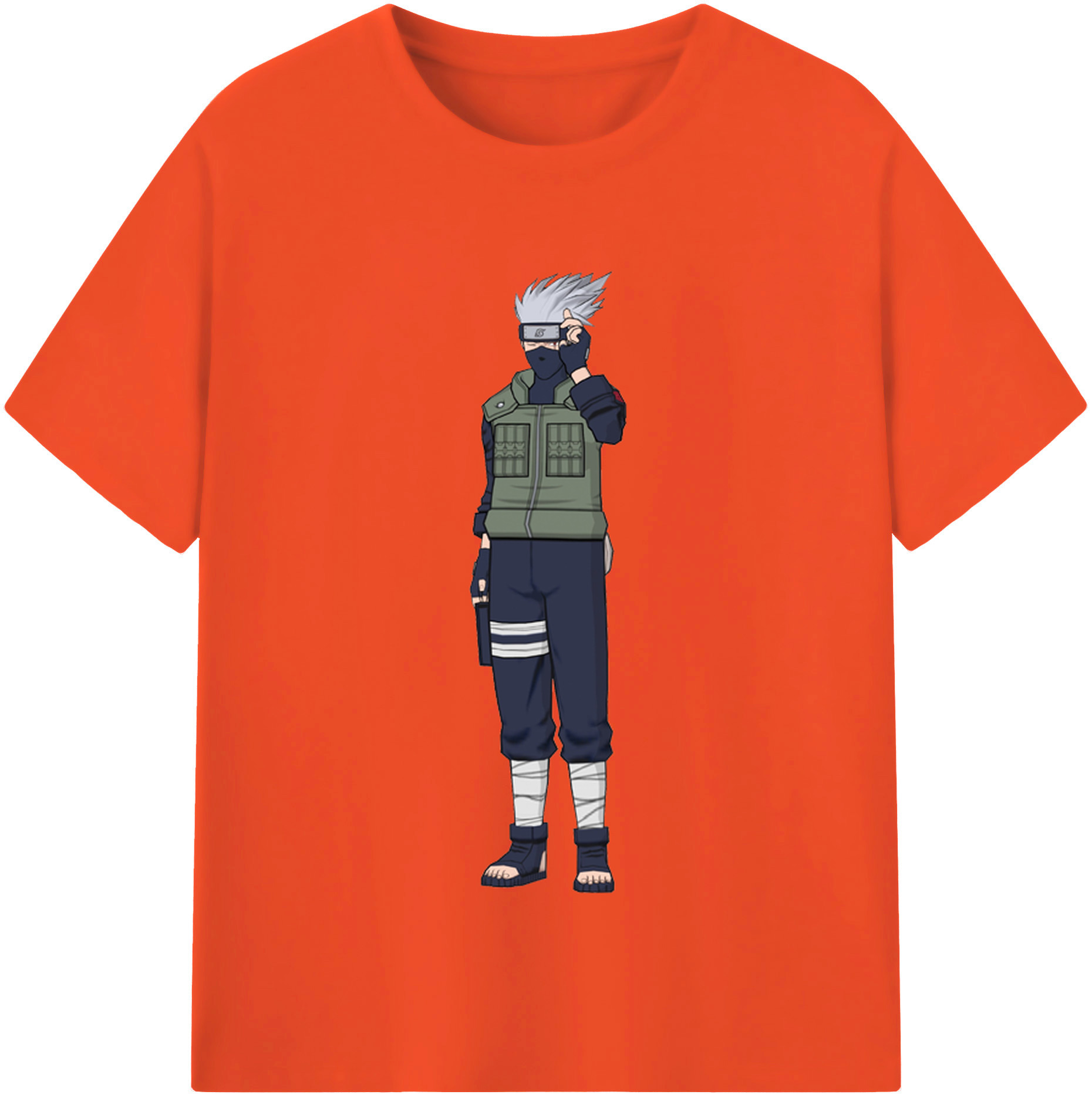 （画像用） NARUTO -ナルト- はたけ カカシ Hatake Kakashi 綿100％半袖Tシャツ（フロントプリント）
