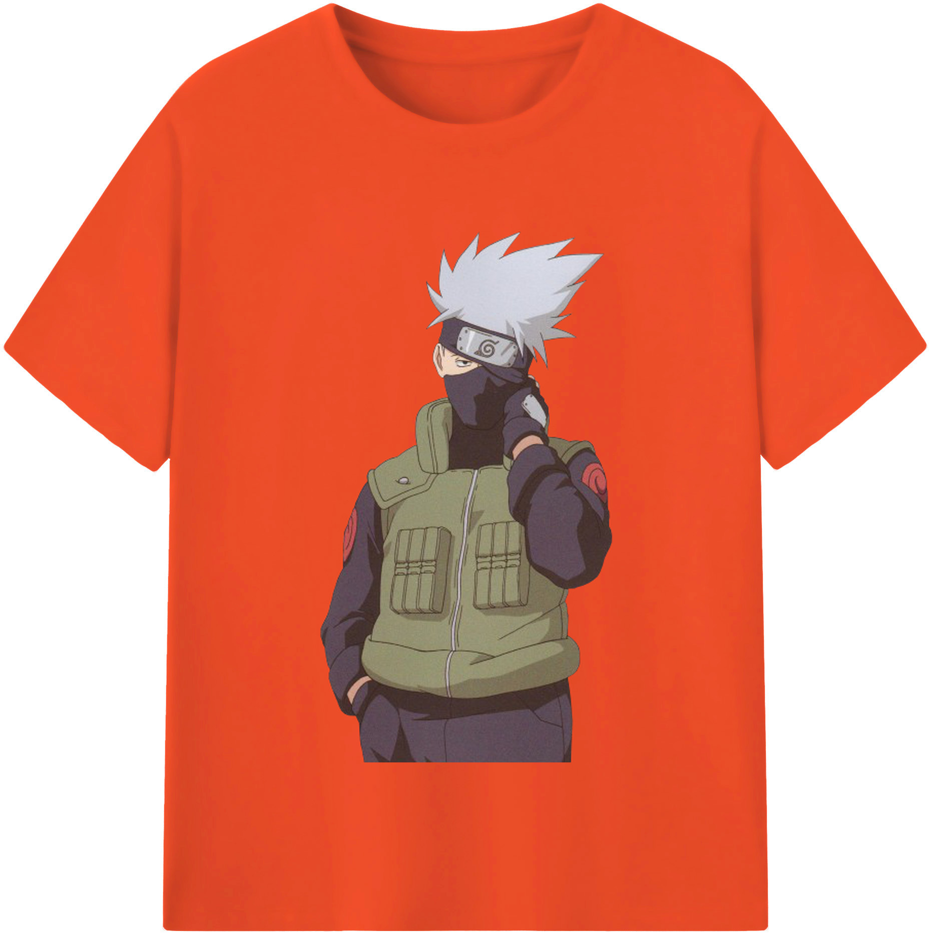（画像用） NARUTO -ナルト- はたけ カカシ Hatake Kakashi 綿100％半袖Tシャツ（フロントプリント）