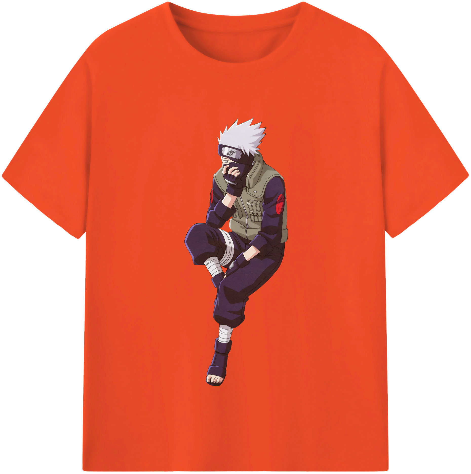NARUTO -ナルト- はたけ カカシ Hatake Kakashi 綿100％半袖Tシャツ（フロントプリント）