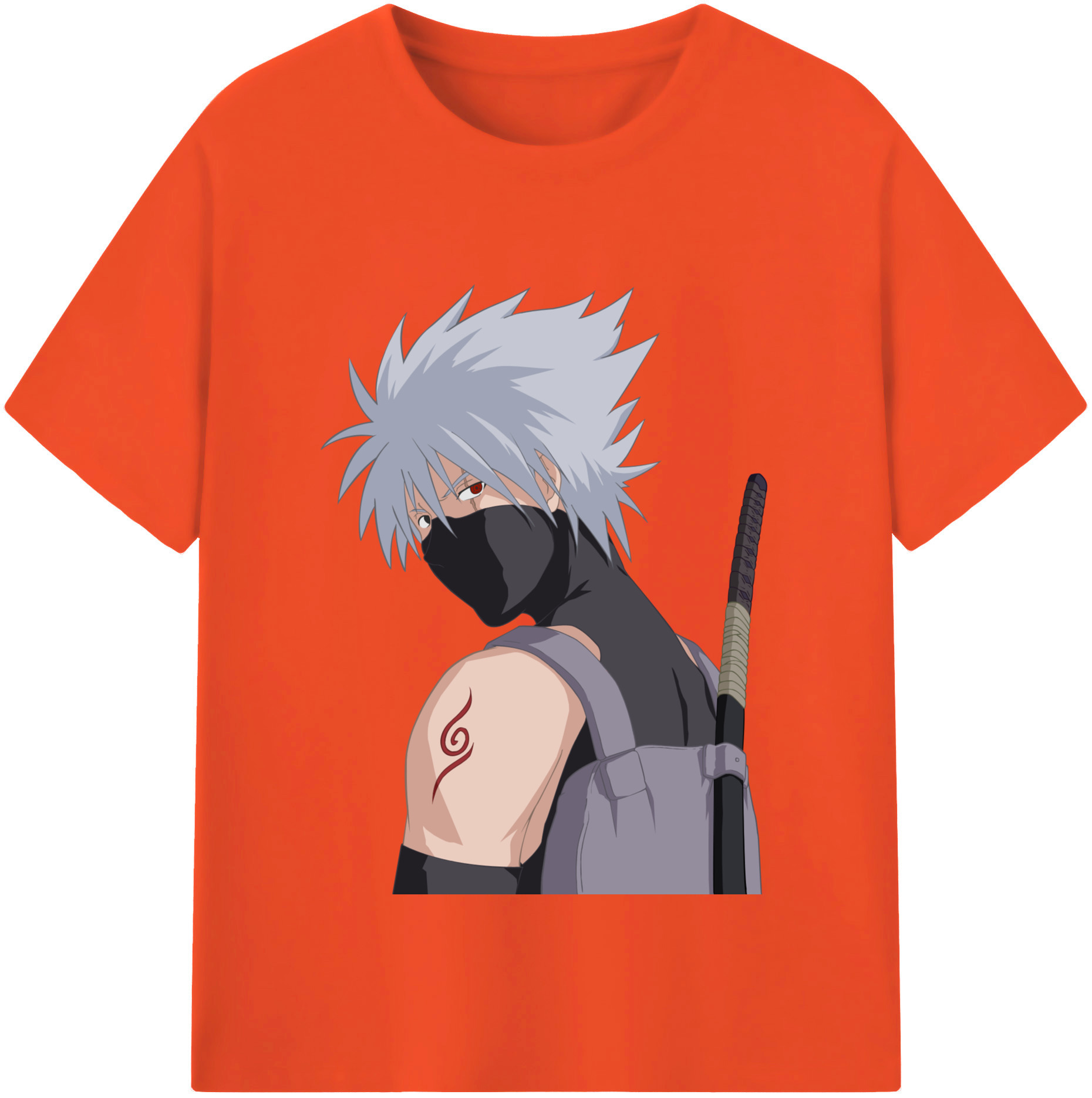 （画像用） NARUTO -ナルト- はたけ カカシ Hatake Kakashi 綿100％半袖Tシャツ（フロントプリント）
